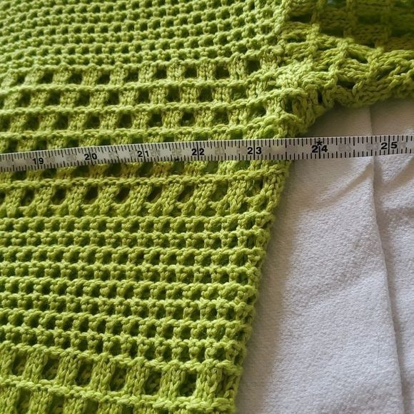 Designer Anrabess Lime Green Knit Long Sleeve Lightweight Sz. L Sweat Size L / US 10 / IT 46 - 8 Thumbnail
