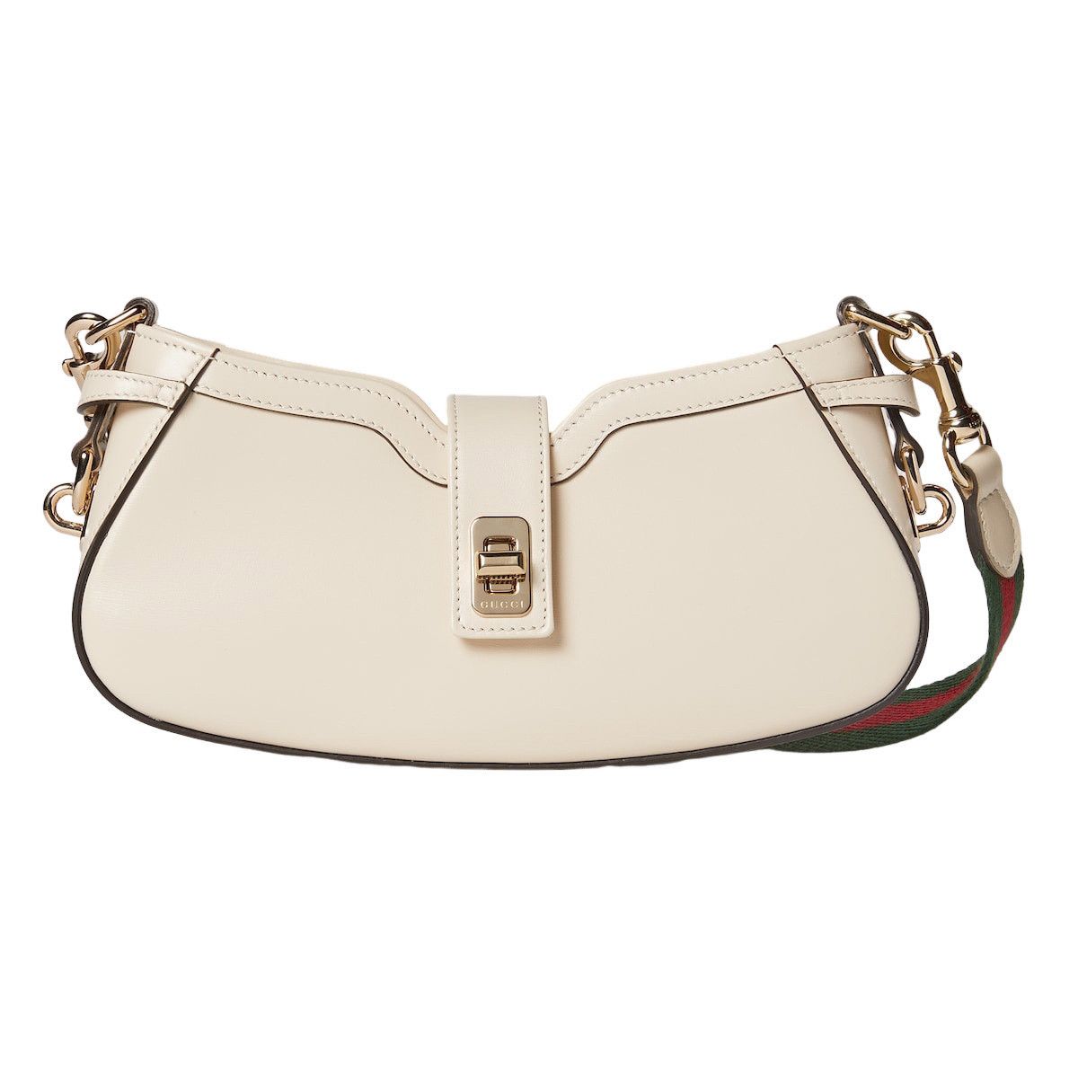 GUCCI Moon Side Mini Ivory Leather Shoulder Bag New & Authen