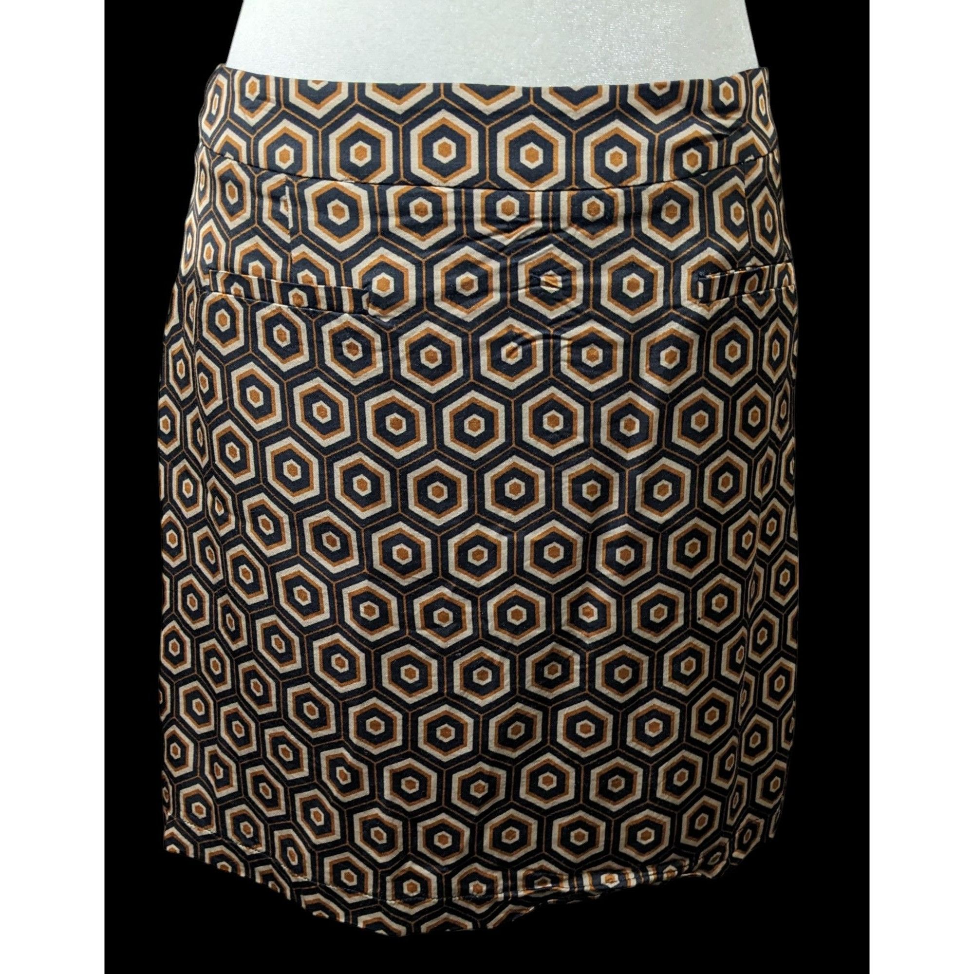 Other Ese0Ese Geometric Earth Tone Silky Brown Mini Skirt Size Med Size 30" / US 8 / IT 44 - 1 Thumbnail