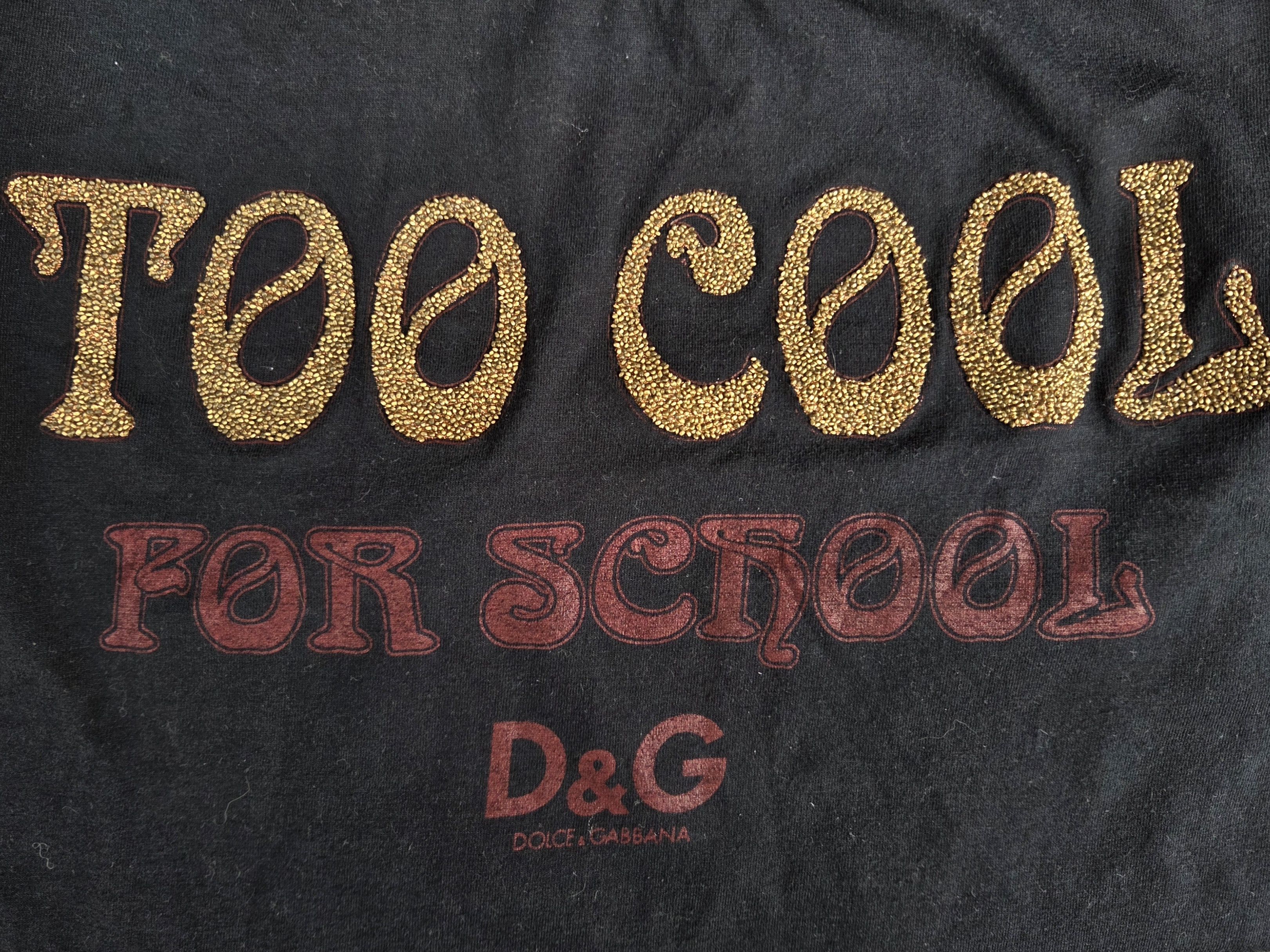 Dolce & Gabbana Dolce & Gabbana black "Too cool for school" top Size M / US 6-8 / IT 42-44 - 7 Thumbnail