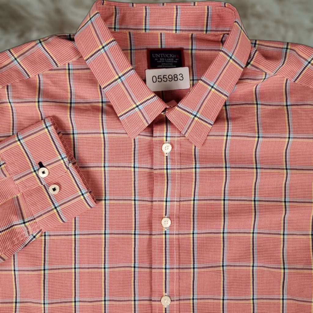 UNTUCKit UNTUCKit Shirt Mens 2XL Red Plaid Button-Up Long Sleeve Casual Shirt Mens 2XL Red Plaid Long Sleeve Button-Up #UNTUCKit Size US XXL / EU 58 / 5 - 1 Thumbnail
