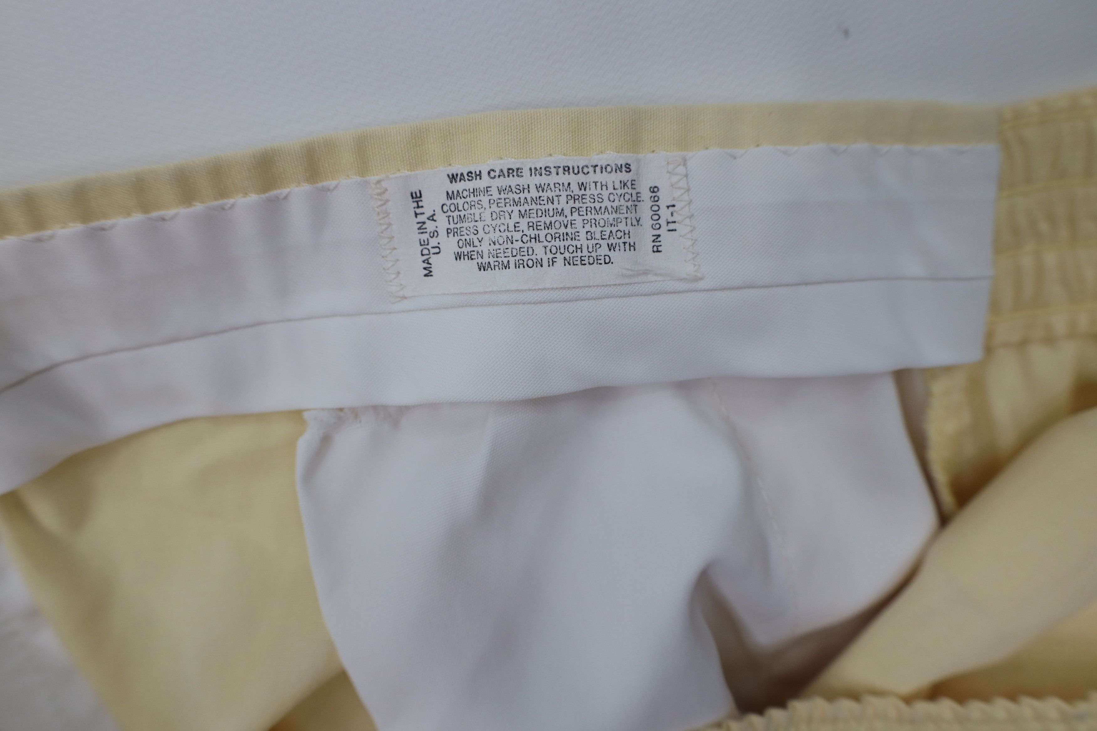 Vintage Vintage 70s Streetwear Flared Wide Leg Pants Pale Yellow USA Size US 32 / EU 48 - 8 Thumbnail