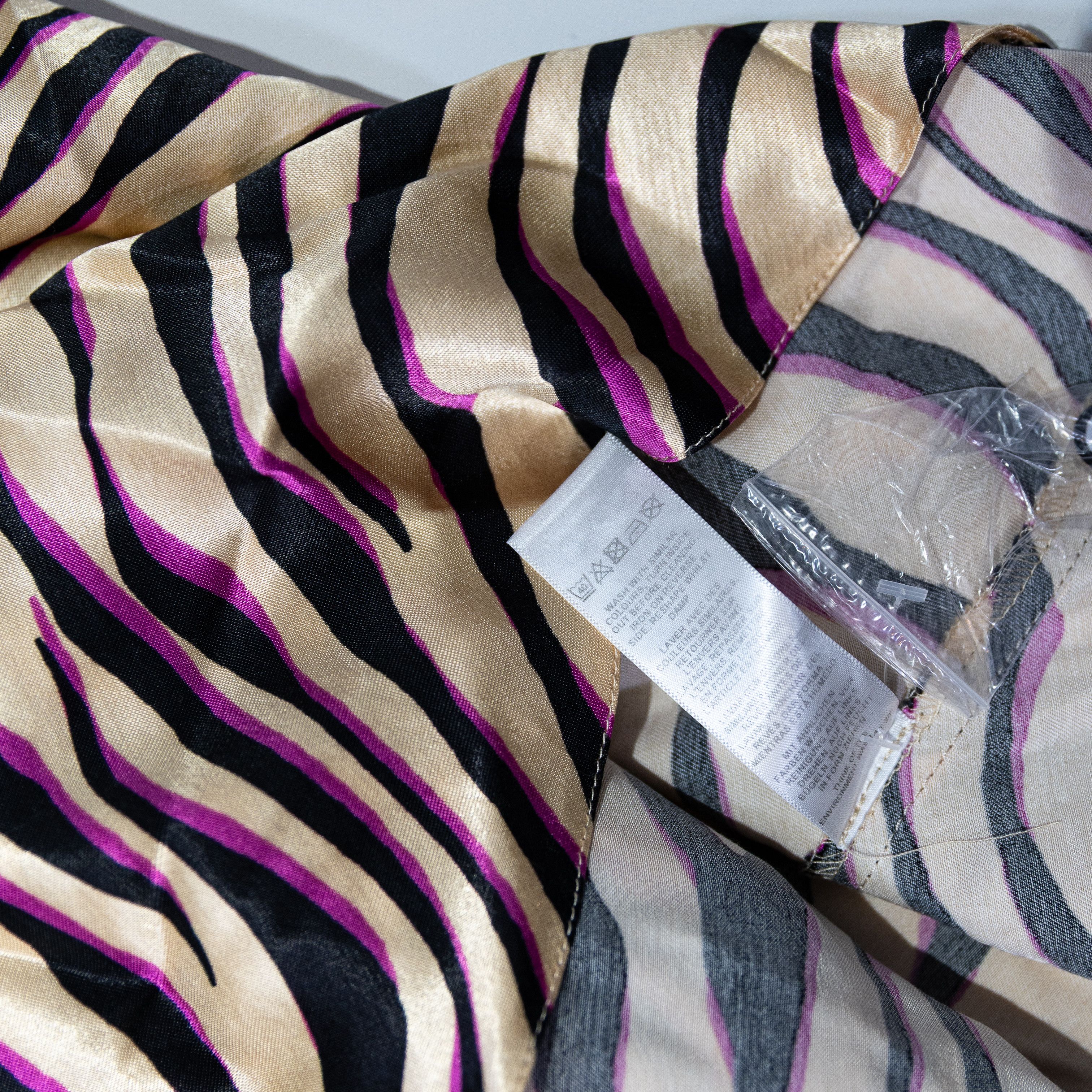 Asos NEW ASOS Zebra Animal Print Pattern Satin Size S / US 4 / IT 40 - 3 Thumbnail