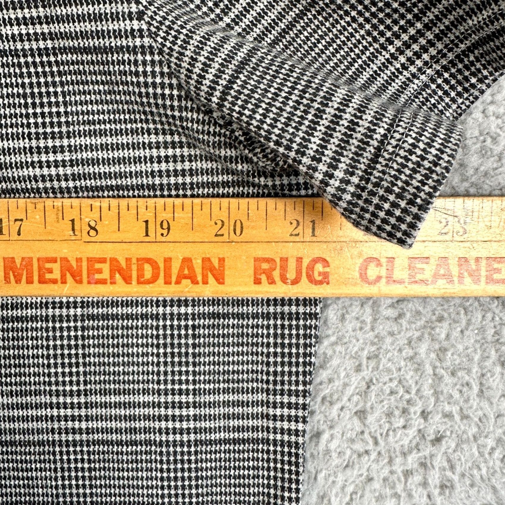 Express VINTAGE Express Polo Shirt Mens Large Gray Black Houndstooth Short Sleeve Stretch Rugby Size US L / EU 52-54 / 3 - 5 Thumbnail