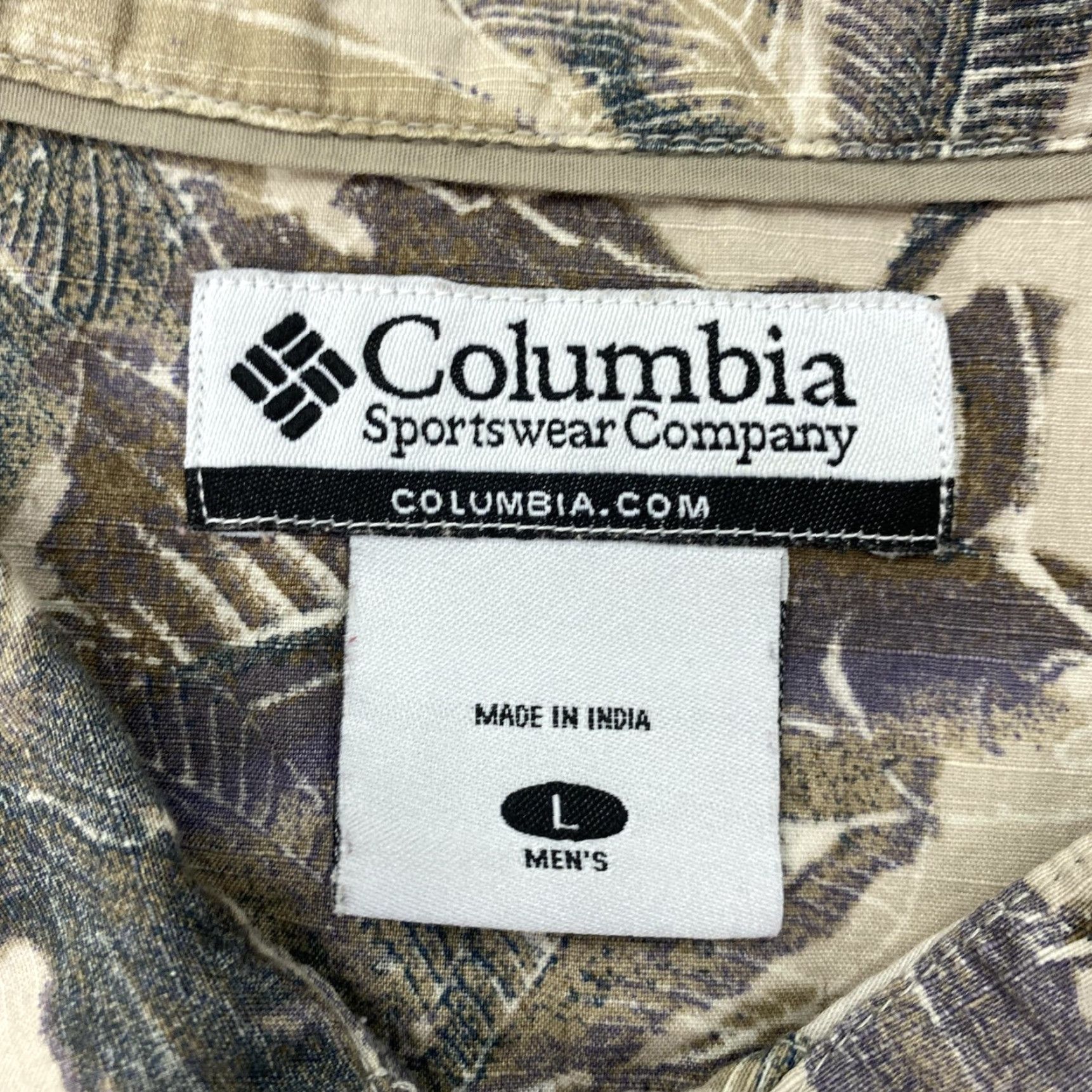 ALOHAS VINTAGE Columbia Shirt Mens Large Beige Floral Hawaiian Aloha Button Front Cotton AM7635 Tropical Beach Mens L Beige Floral Hawaiian Shirt Size US L / EU 52-54 / 3 - 4 Thumbnail