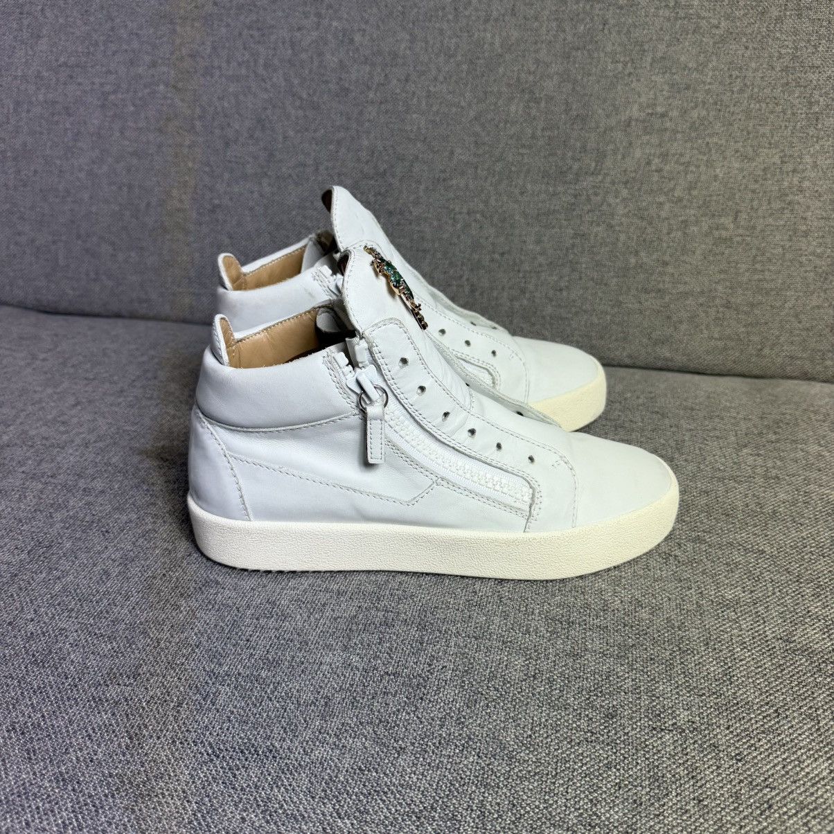 Giuseppe Zanotti Giuseppe Zanotti Leather Hi Top Sneakers Size US 6.5 / EU 39-40 - 4 Thumbnail