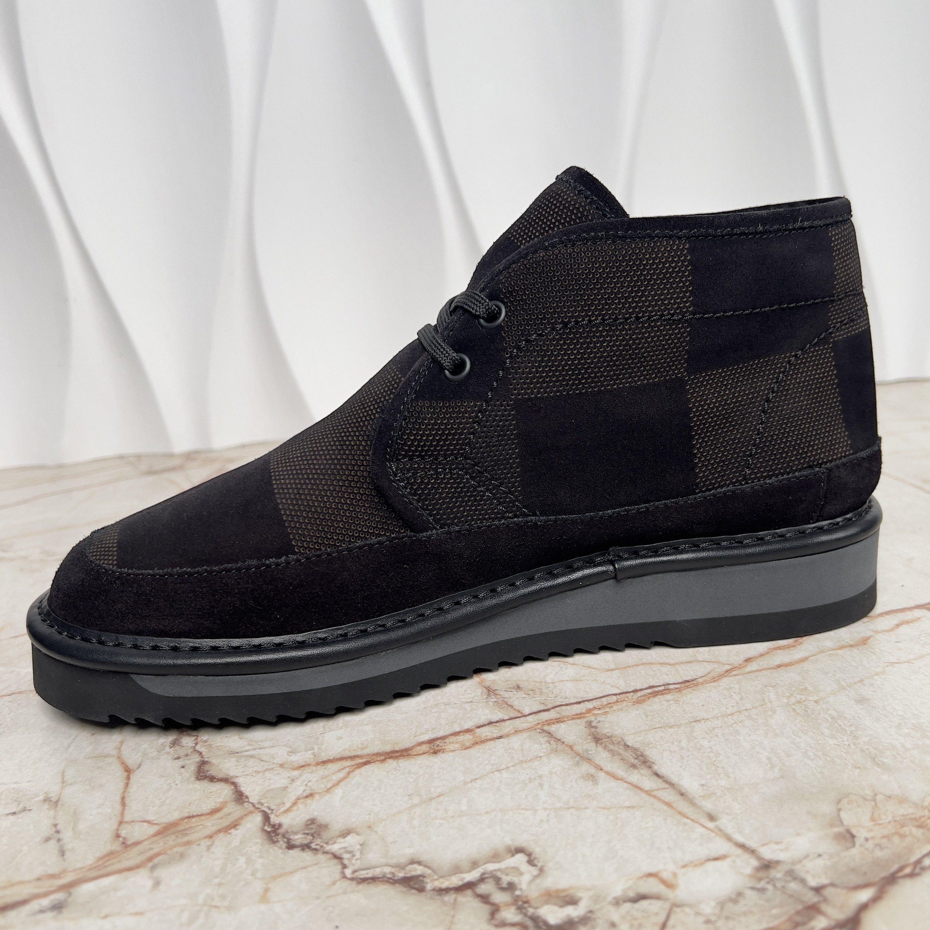 Louis Vuitton LV x NIGO Cozy Line LV Damier Giant Ankle Boots Suede Size US 8 / EU 41 - 6 Thumbnail