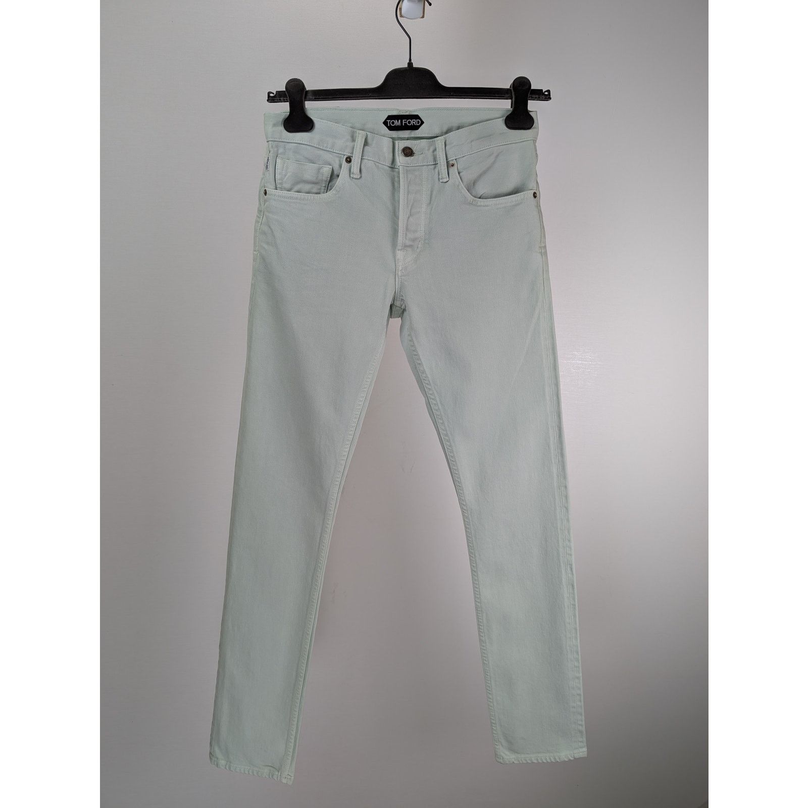 Tom Ford o1rshd1 Slim Denim Jeans in Light Mint Green Size US 30 / EU 46 - 1 Thumbnail