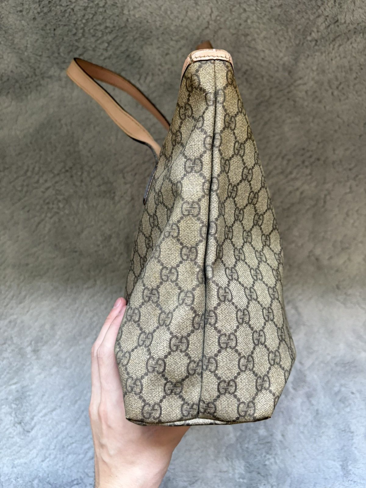 Gucci Sac a main gucci cabas en toile GG beige cuir rose Size ONE SIZE - 13 Thumbnail