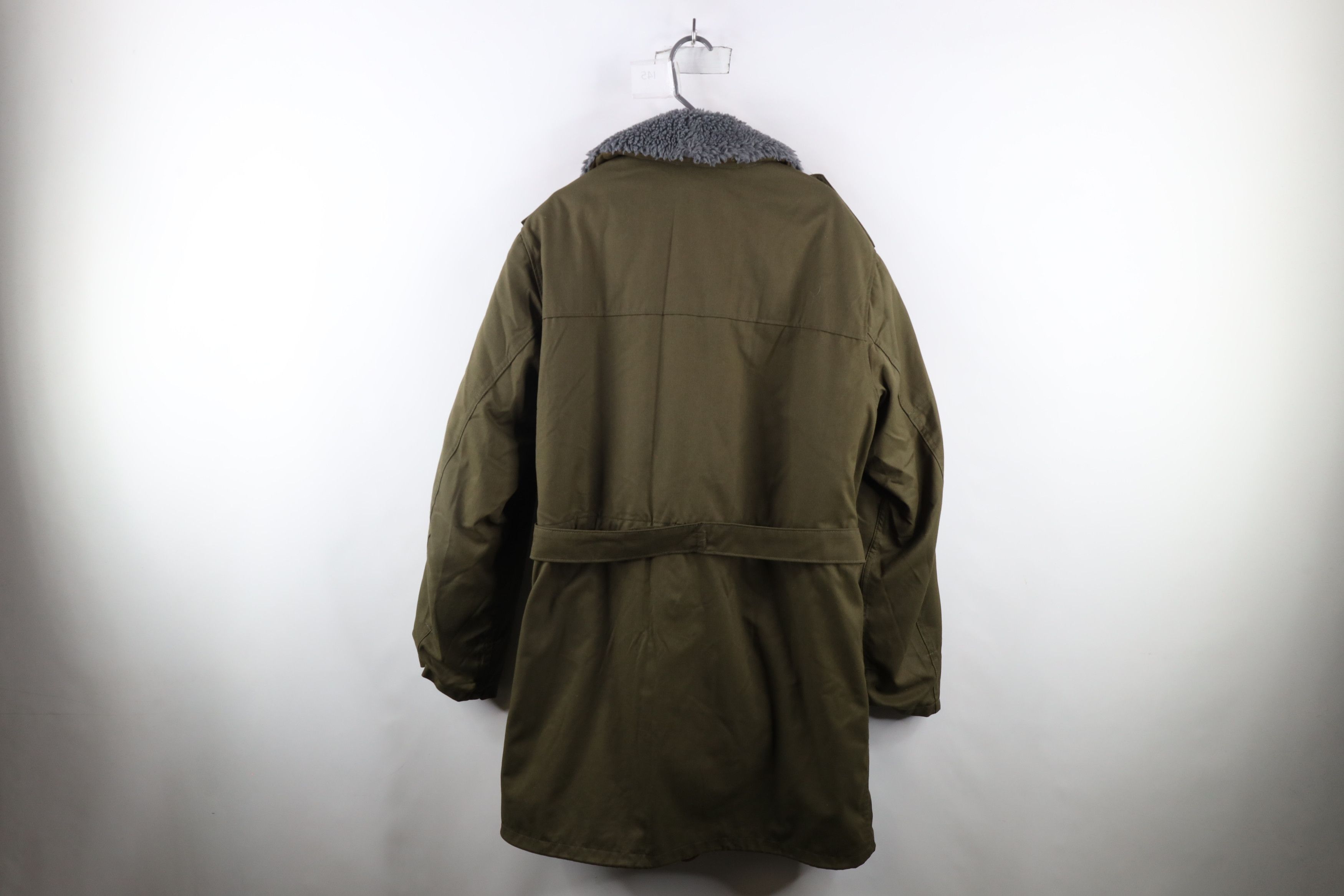 Vintage Vintage 90s Lined Field Combat Parka Jacket Coat Green Size US XL / EU 56 / 4 - 14 Thumbnail