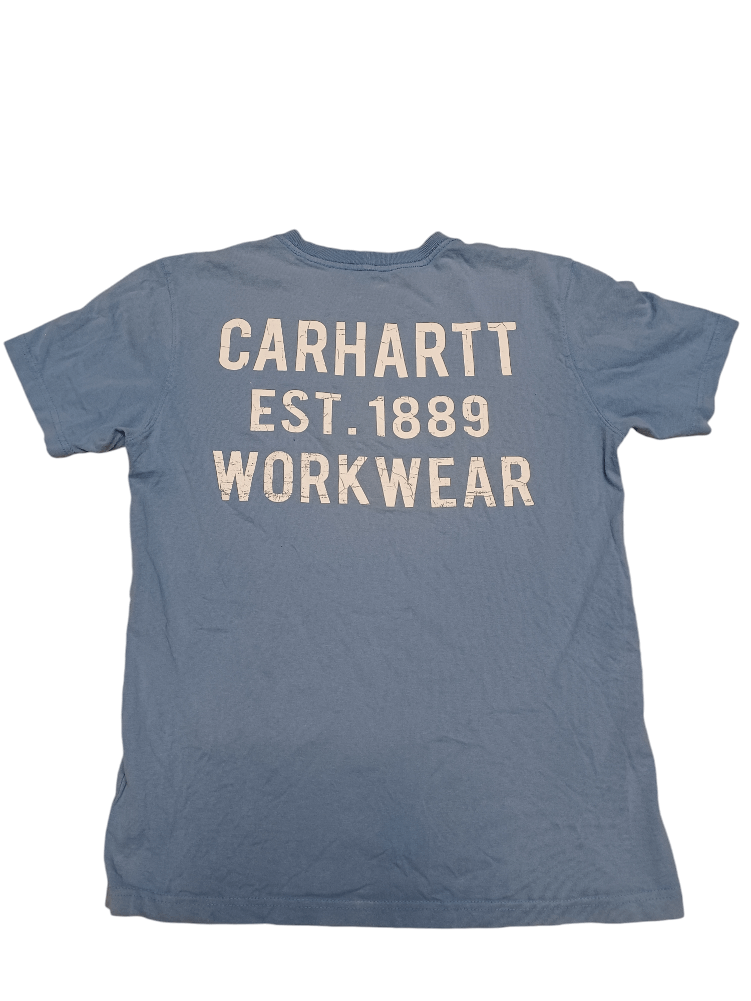 Carhartt VINTAGE CARHARTT WIP FADED BLUE BIG LOGO DISTRESSED USA TEE Size US S / EU 44-46 / 1 - 1 Thumbnail