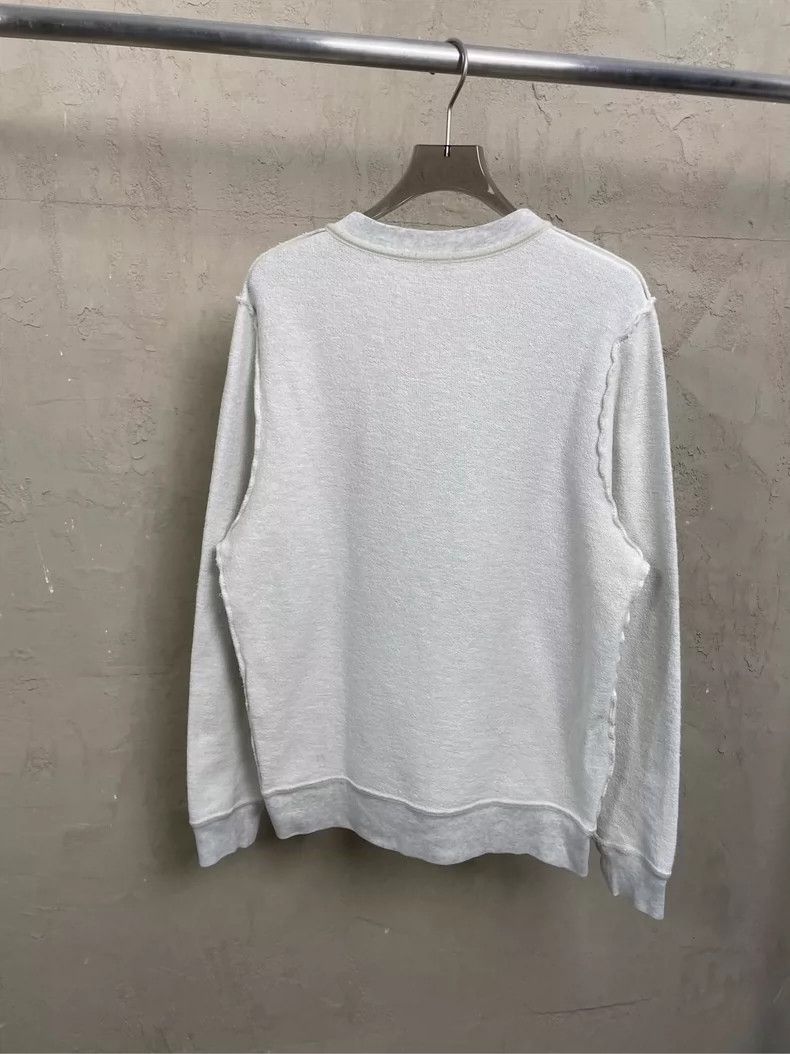 Loewe LOEWE Gray white reverse embroidered large Logo round neck Size S / US 4 / IT 40 - 6 Thumbnail
