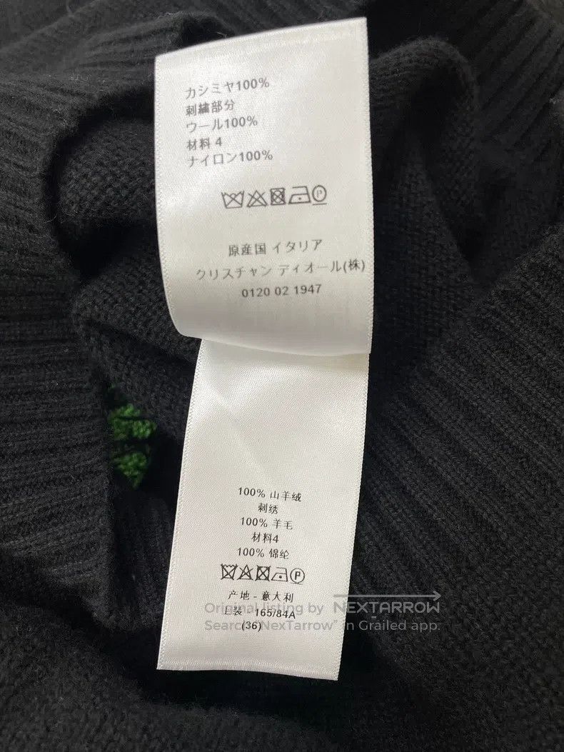 Dior Dior Dragon Year Limited Black Green Dinosaur Cashmere Swe Size XS / US 0-2 / IT 36-38 - 6 Thumbnail