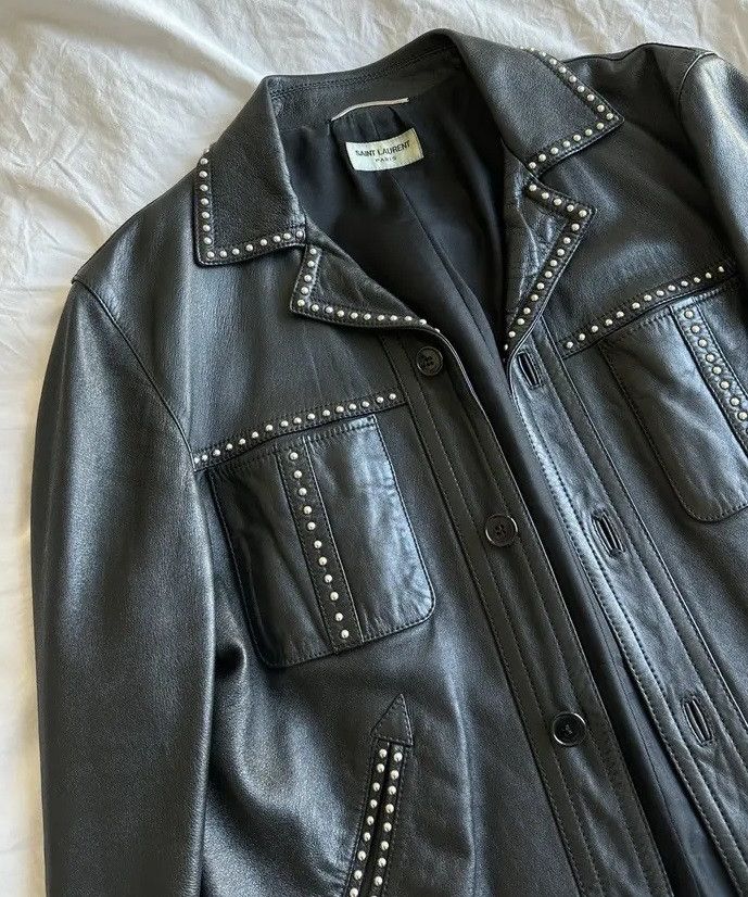 Saint Laurent SS16 Surf Sound Studded Leather Jacket