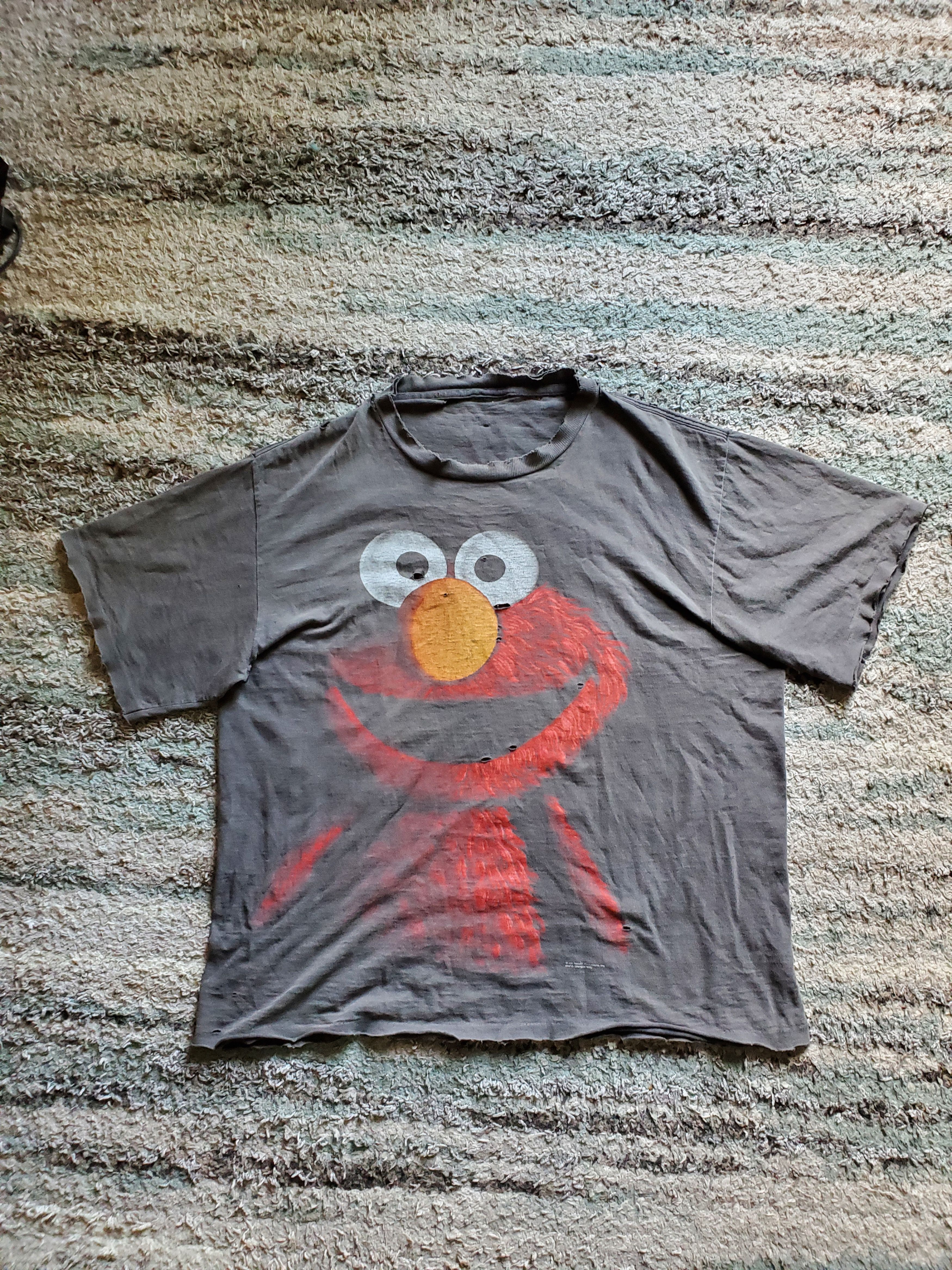 Vintage Distressed Vintage Elmo Shadow Tshirt Size US XL / EU 56 / 4 - 1 Thumbnail