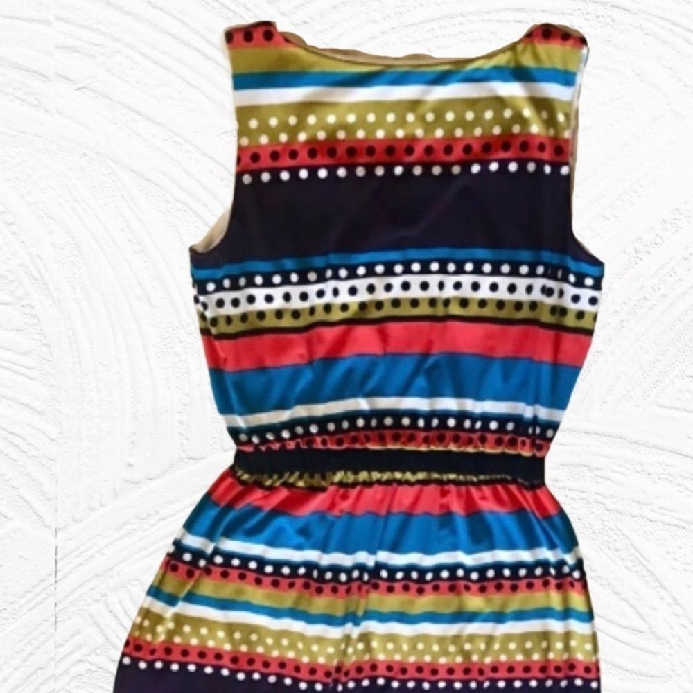 Other Cleo Stripes & Dots Geometric Sleeveless Maxi Dress Cinched Waist Women’s 4 Size S / US 4 / IT 40 - 4 Thumbnail