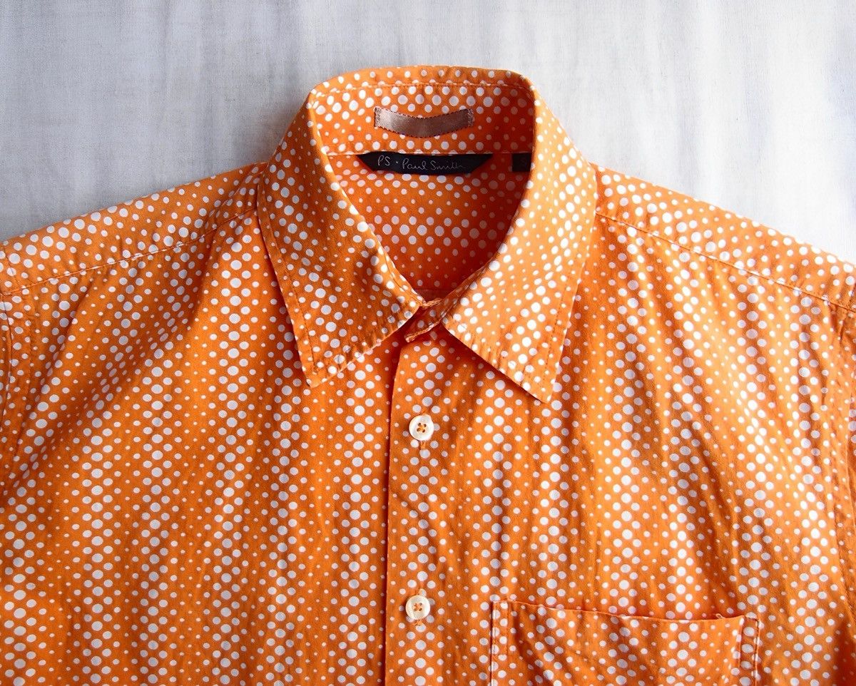 Paul Smith PS Paul Smith Orange Dot Short Sleeve Shirt Made in Portugal Size US S / EU 44-46 / 1 - 3 Thumbnail