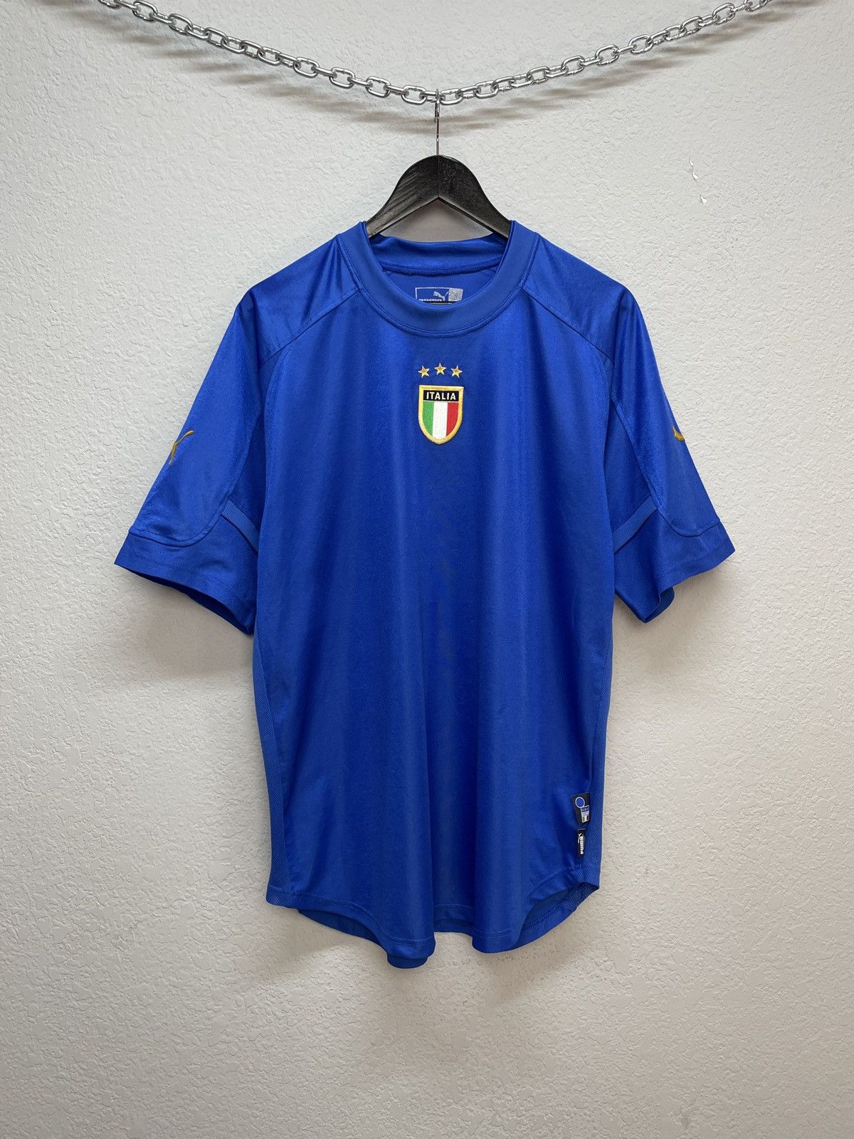 Puma Vintage Y2K Puma Italia Tee 00s Blockcore Soccer Jersey Size US XL / EU 56 / 4 - 2 Thumbnail