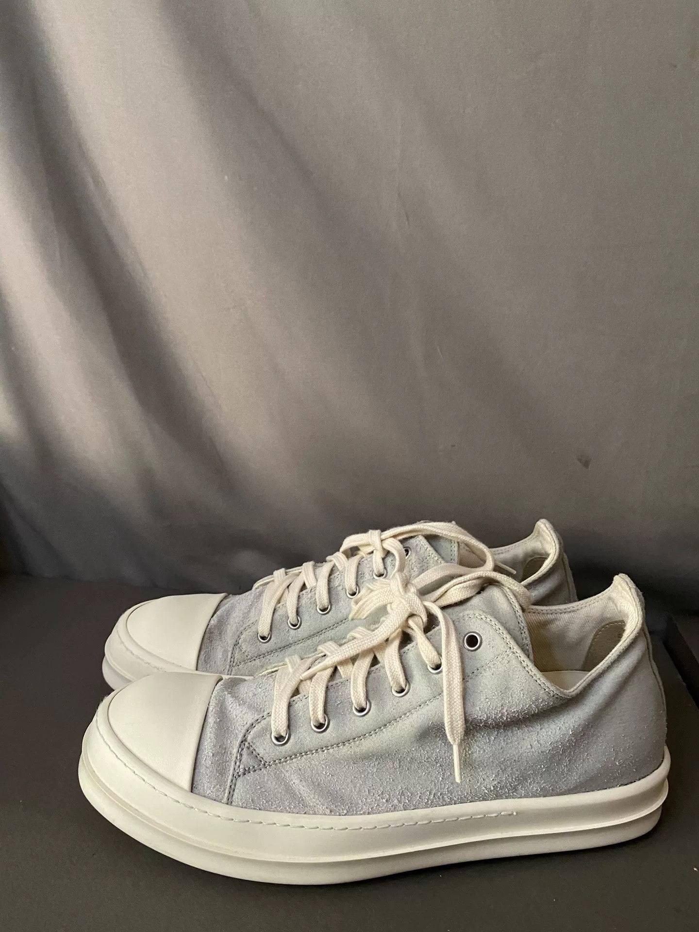 rick owens low-top sneakers in mint green