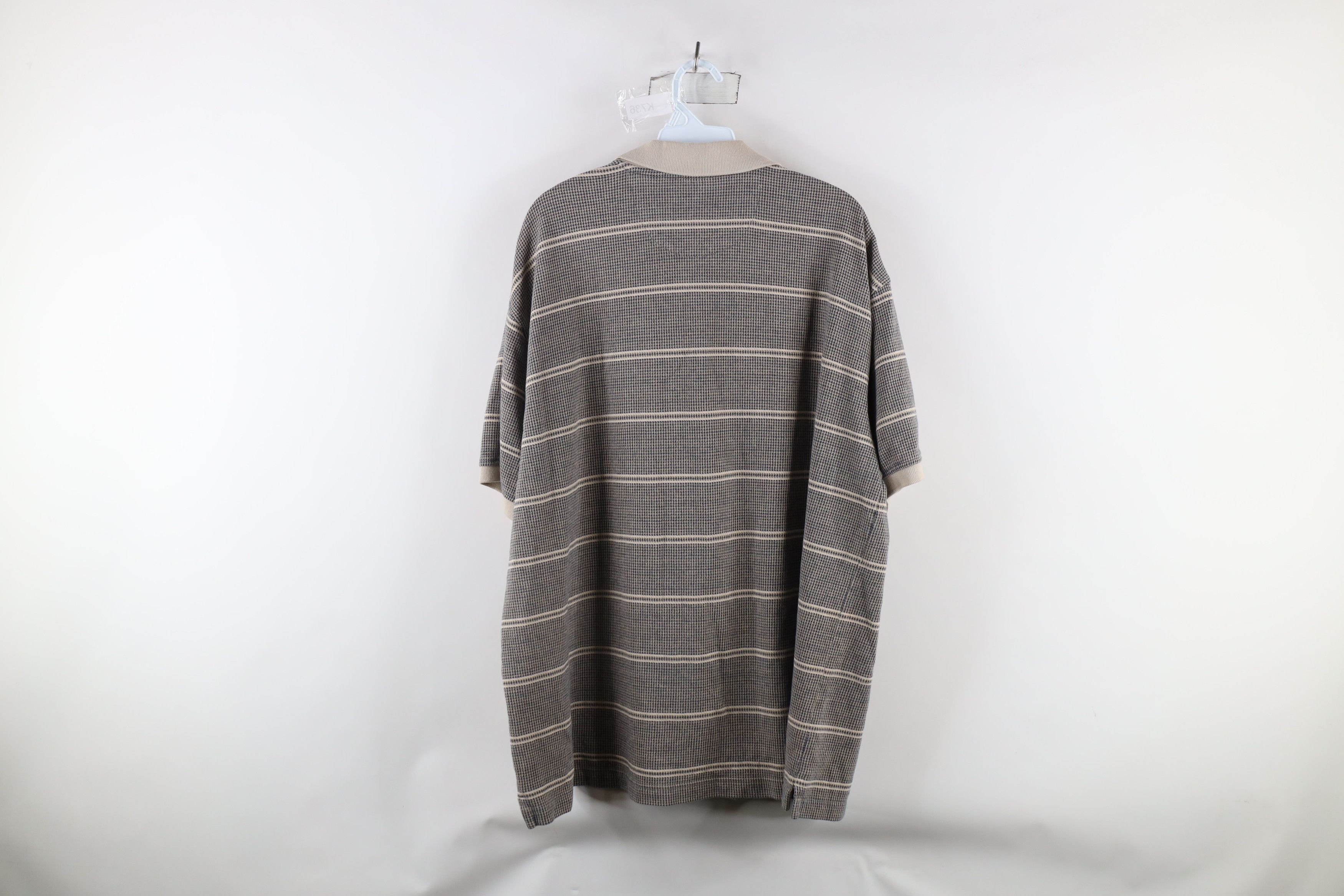 Vintage Vintage 90s Streetwear Houndstooth Knit Collared Polo Shirt Size US XL / EU 56 / 4 - 5 Thumbnail