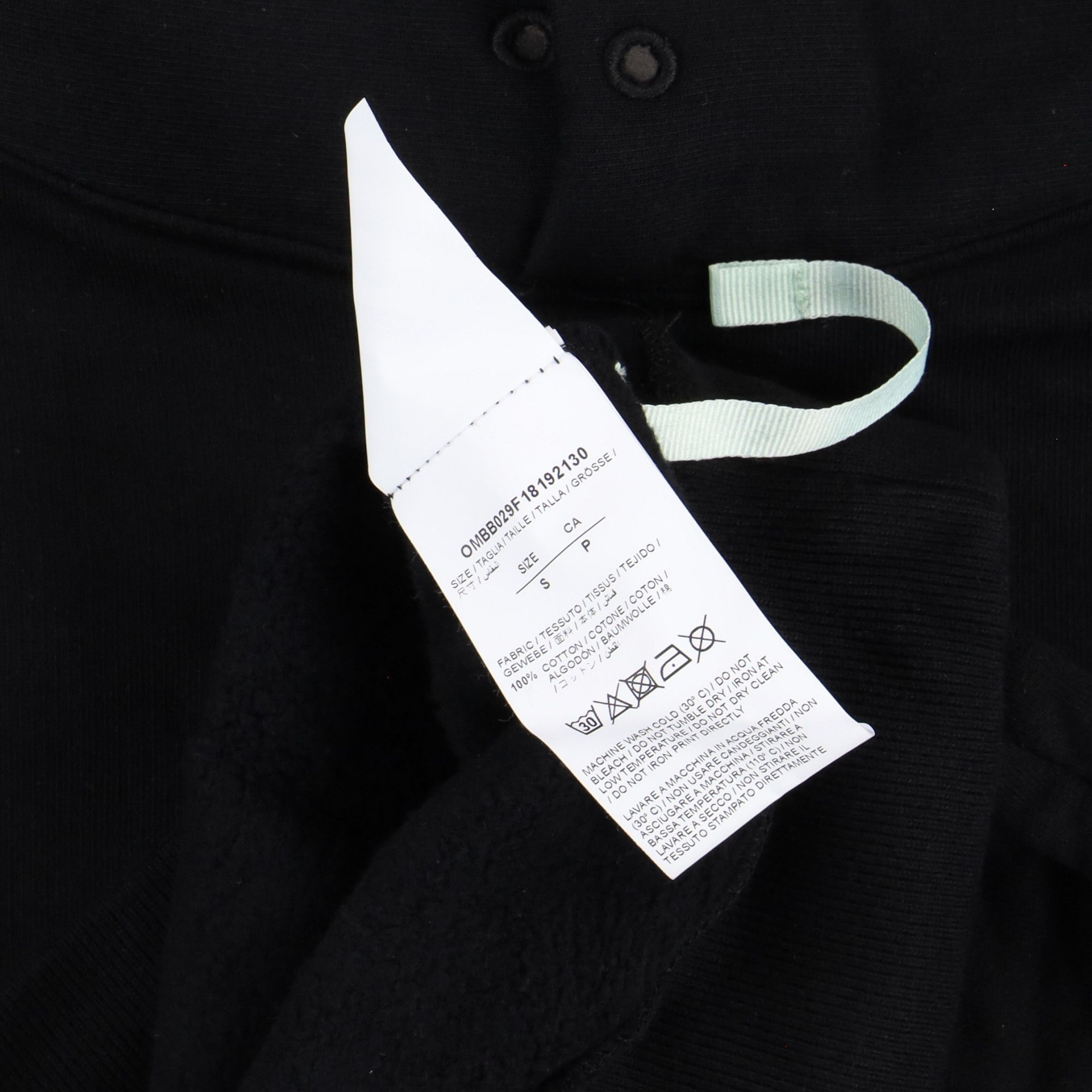 Off-White Black and Blue Checkered Arrows Logo Hoodie Size S / US 4 / IT 40 - 9 Thumbnail