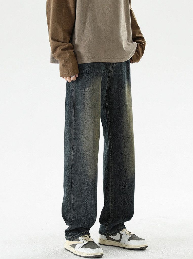 Japanese Brand × Jean Vintage washed distressed loose-fitting jeans Size US 32 / EU 48 - 4 Thumbnail