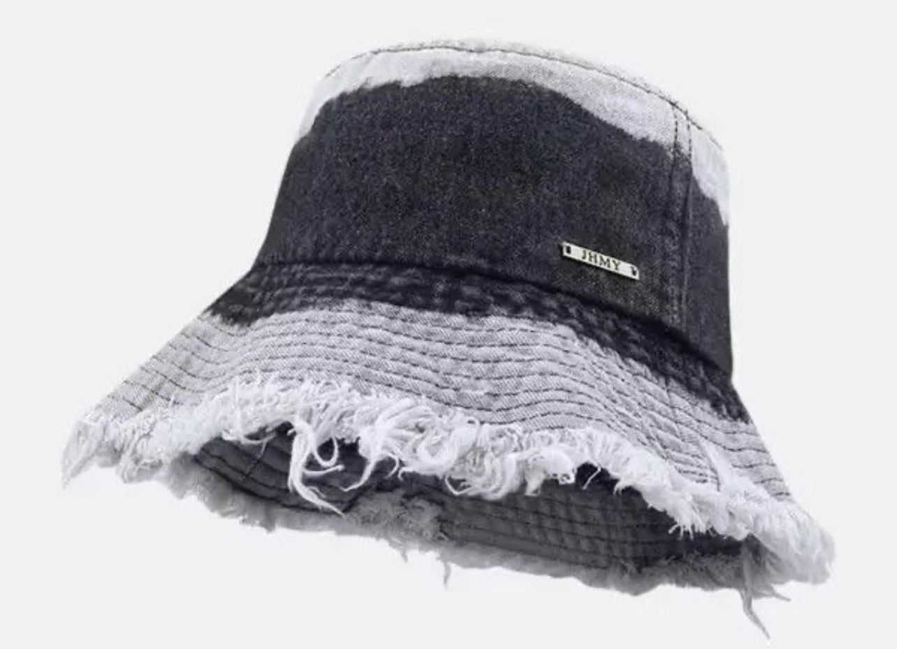 Japanese Brand Fashion hip hop distressed bucket hat Size ONE SIZE - 3 Thumbnail