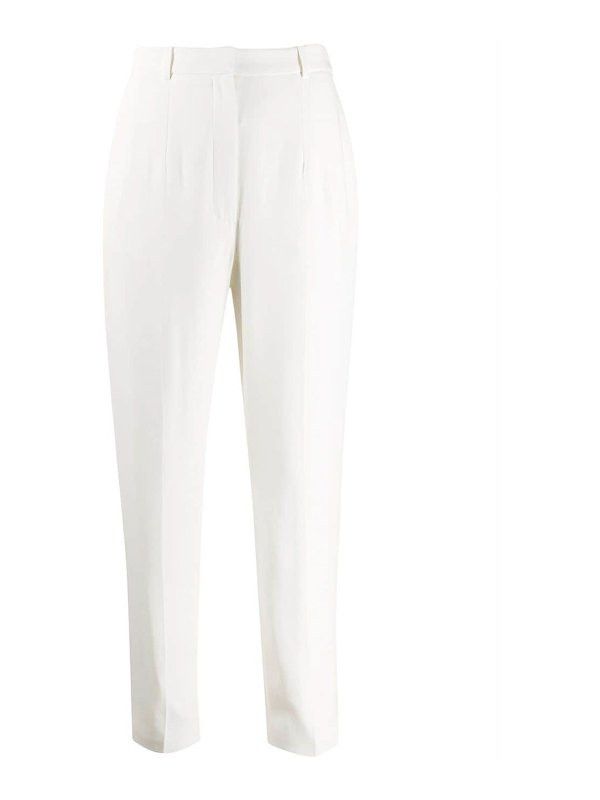 Alexander McQueen o1srvl11e0326 High Waisted Trousers in Ivory Size 27" / US 4 / IT 40 - 1 Thumbnail