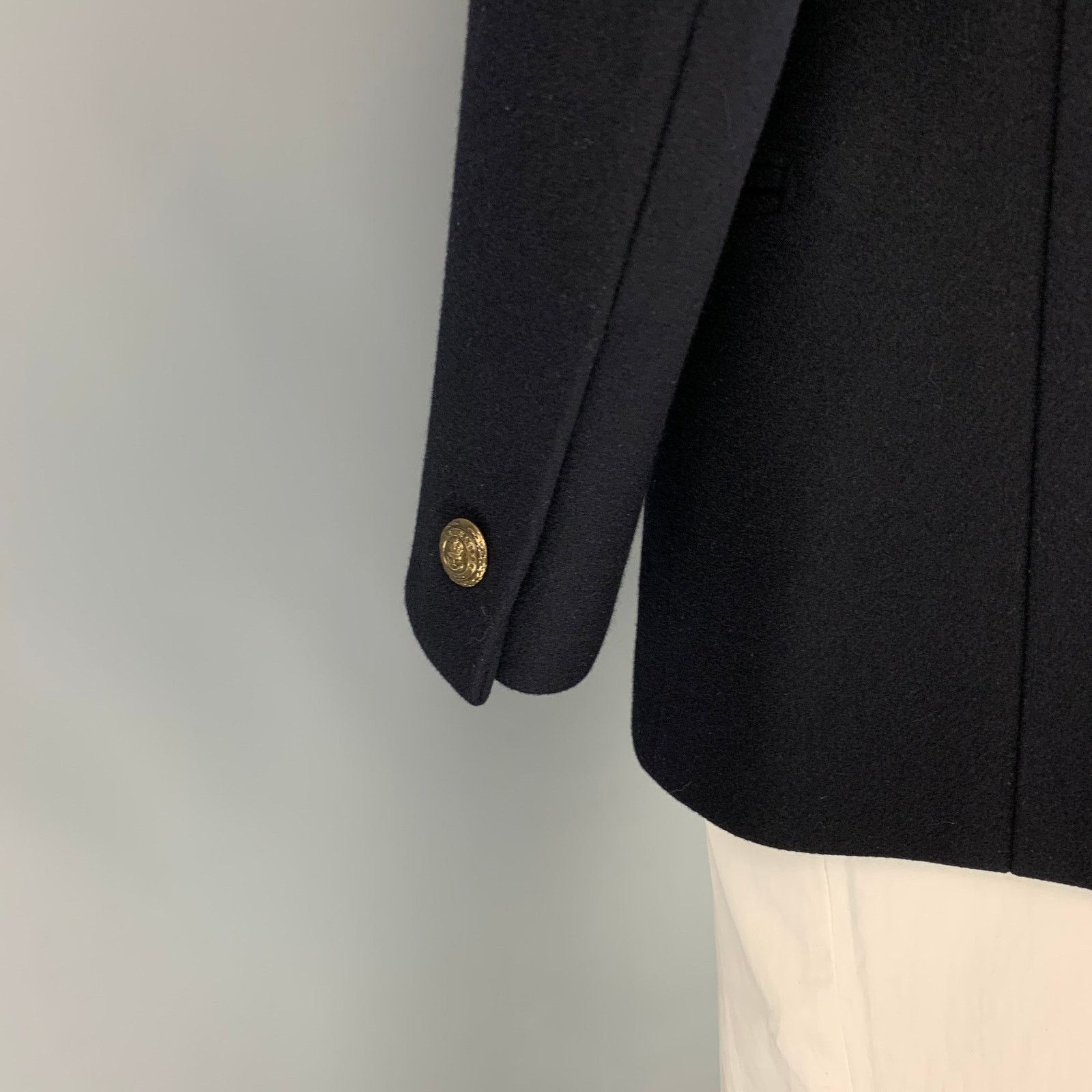 Ralph Lauren Size 42 Black Gold Wool Cashmere Double Breasted Coat Size US L / EU 52-54 / 3 - 5 Thumbnail