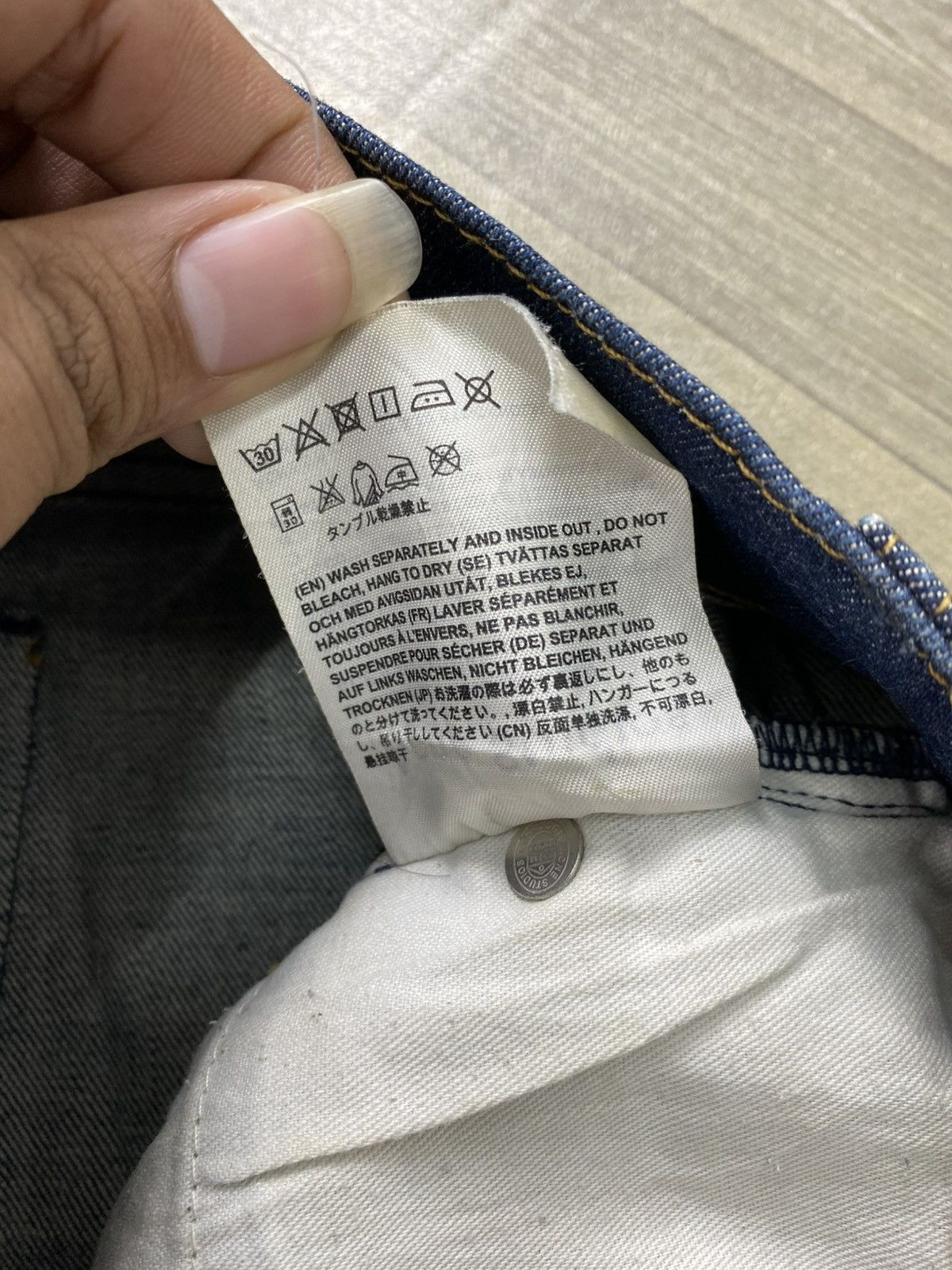 Acne Studios Luxury Acne Studios Ace Raw Gothic Skinny Blue Jeans Size US 27 - 10 Thumbnail