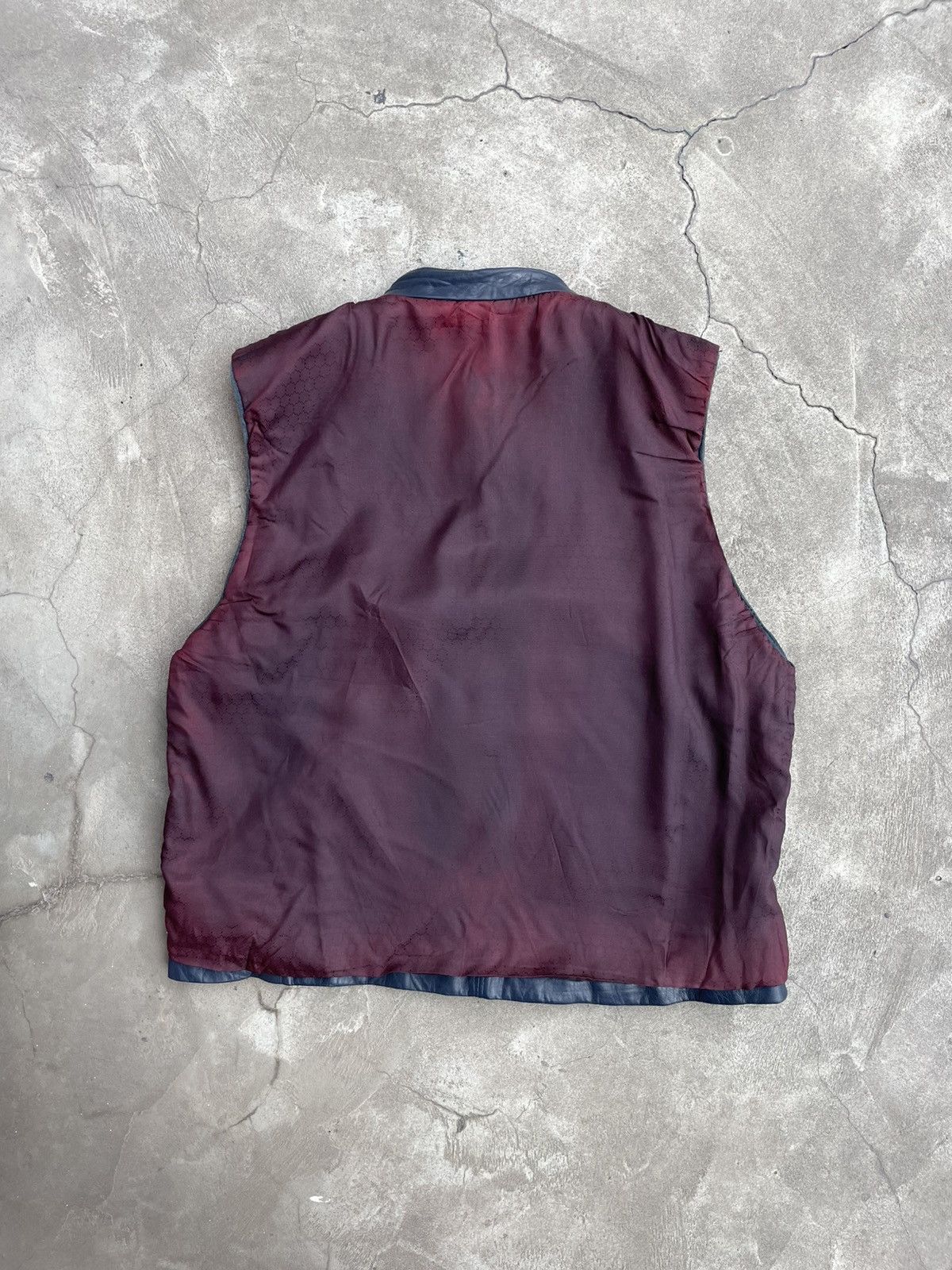 Vintage Leather Vest: 1980s Iron Areitio Zipper & Main Plastic Diana Size US L / EU 52-54 / 3 - 11 Thumbnail