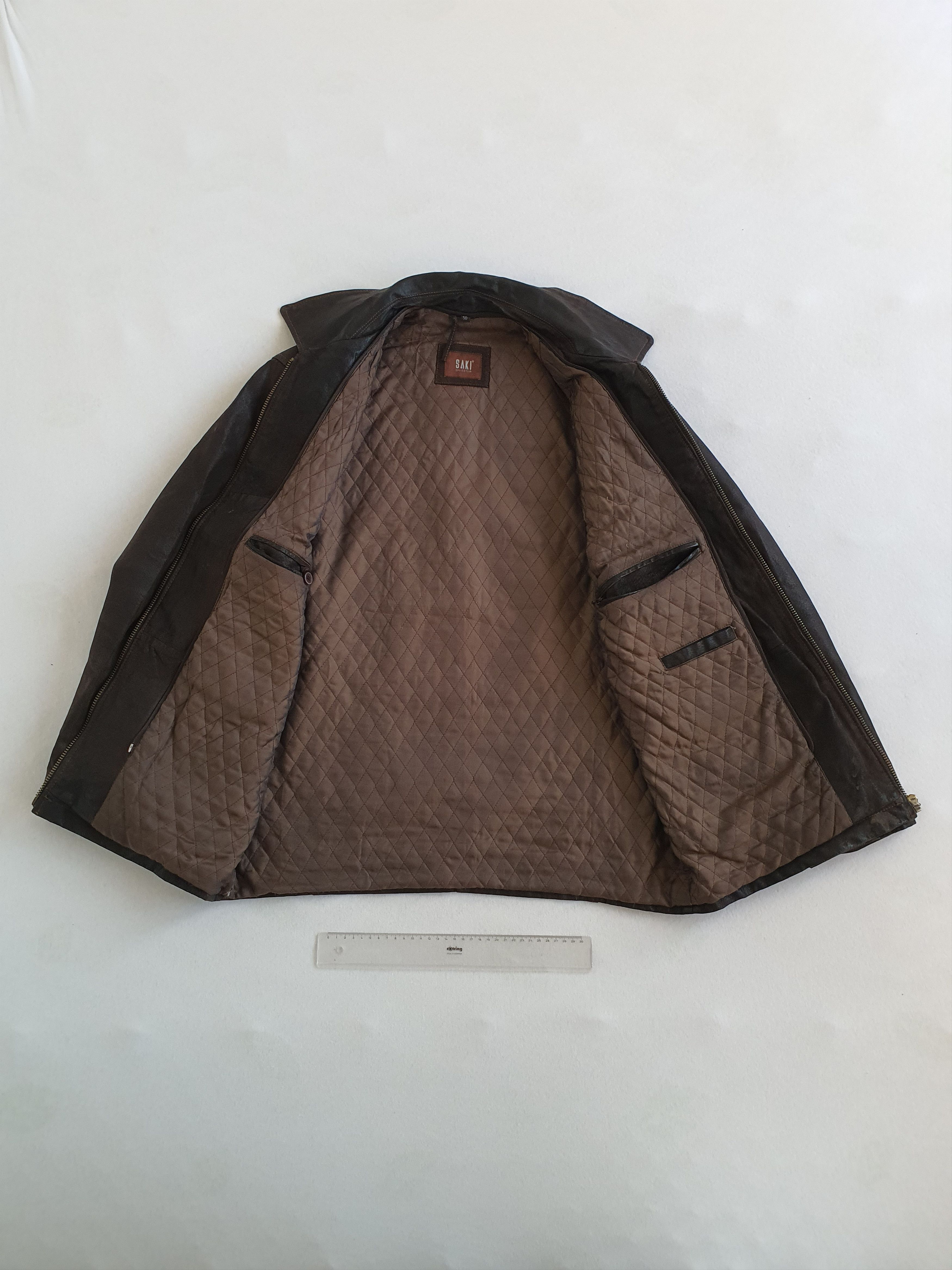 Leather SAKI (Sweden) - Leather Workwear Field Casual Jacket - EU 50 Size US M / EU 48-50 / 2 - 4 Thumbnail