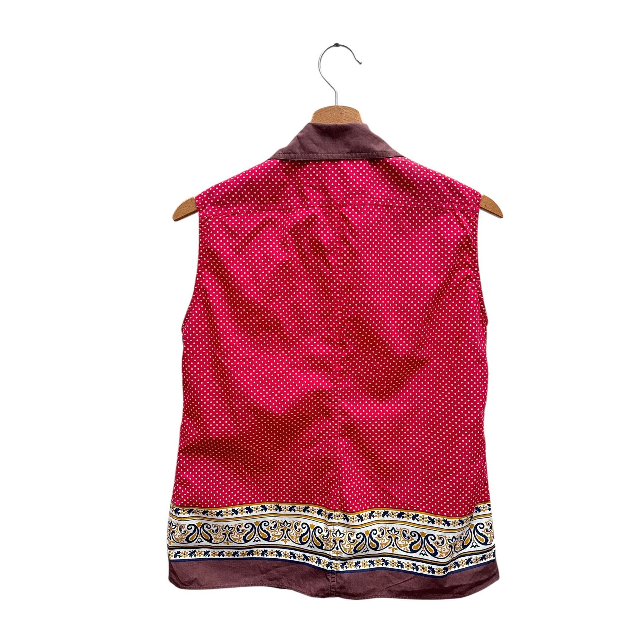 Miu Miu Red Brown Paisley Shirt Size M / US 6-8 / IT 42-44 - 4 Thumbnail