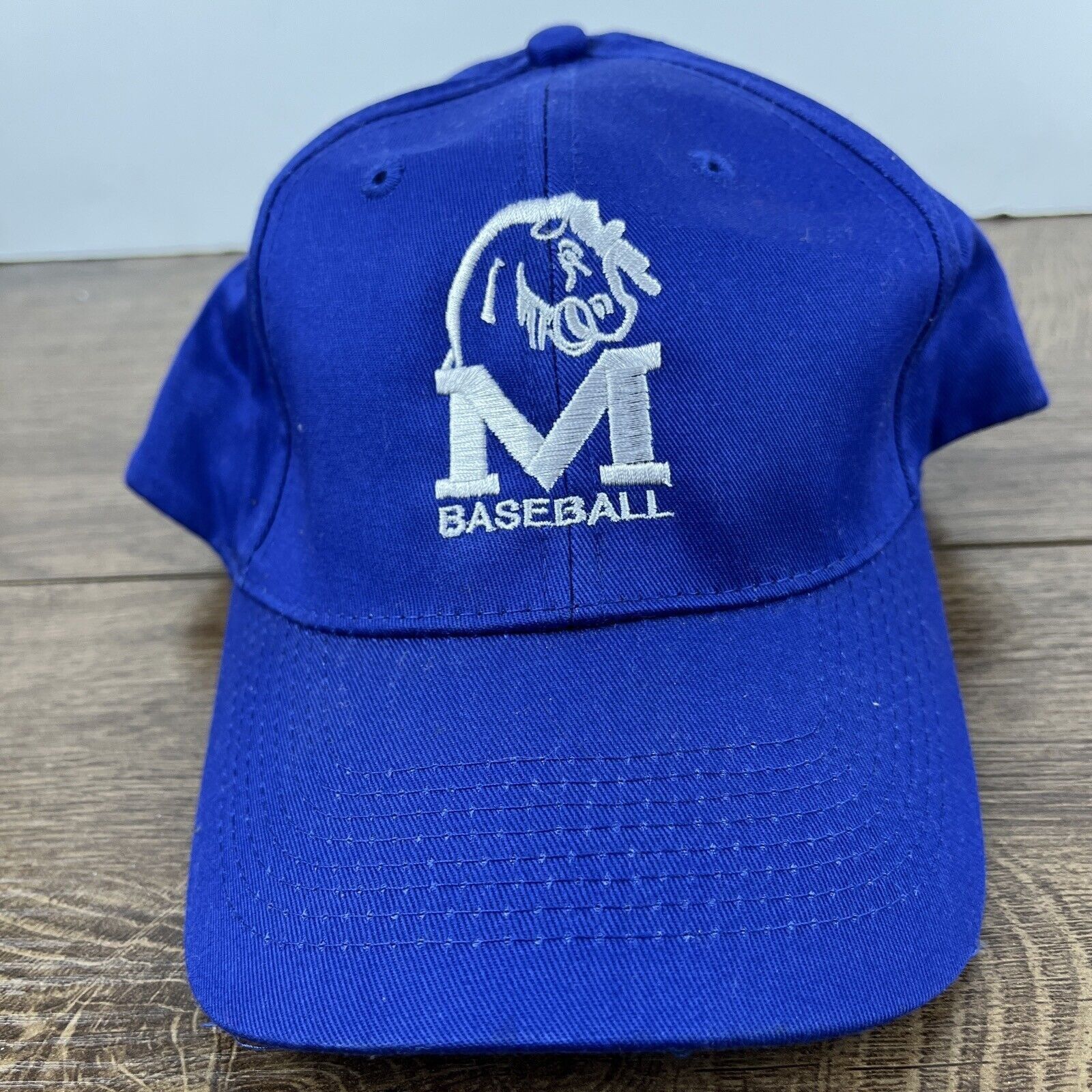 Other Mustangs Baseball Hat Blue Mustangs Hat Adjustable Blue Adul Size ONE SIZE - 2 Thumbnail