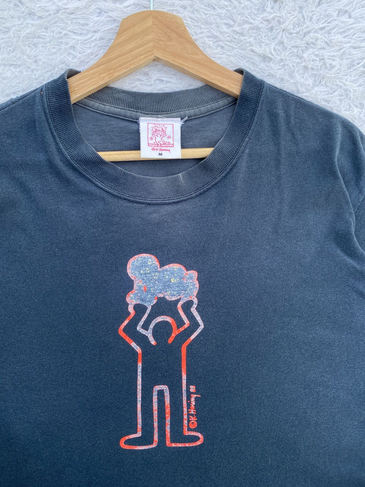 Keith Haring Rare Vintage 90s Keith Haring Pop Art Graphic Tshirt Size US M / EU 48-50 / 2 - 7 Thumbnail