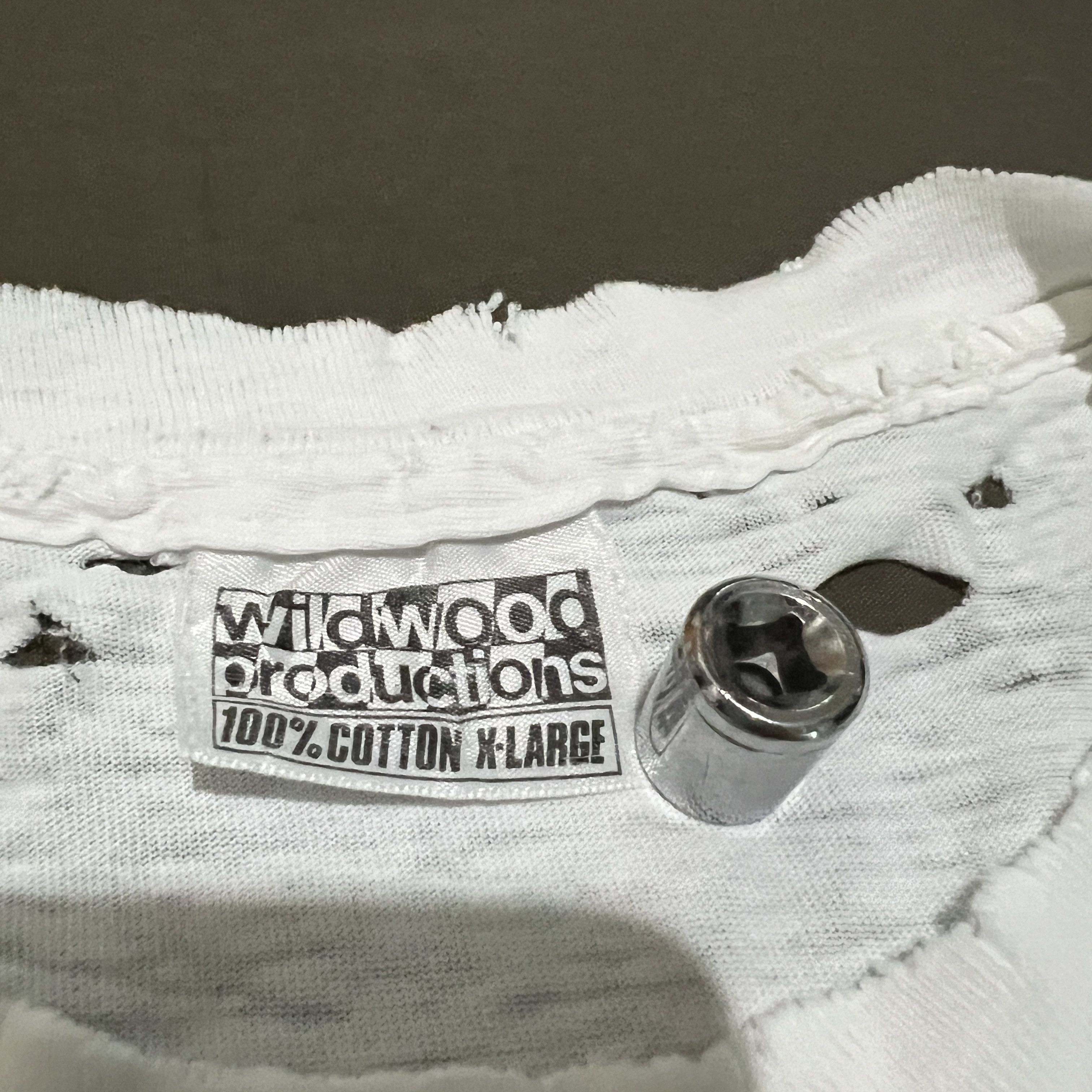 Vintage 90s Wildwood Productions Tee Distressed Hitler Stalin Size US XL / EU 56 / 4 - 4 Thumbnail