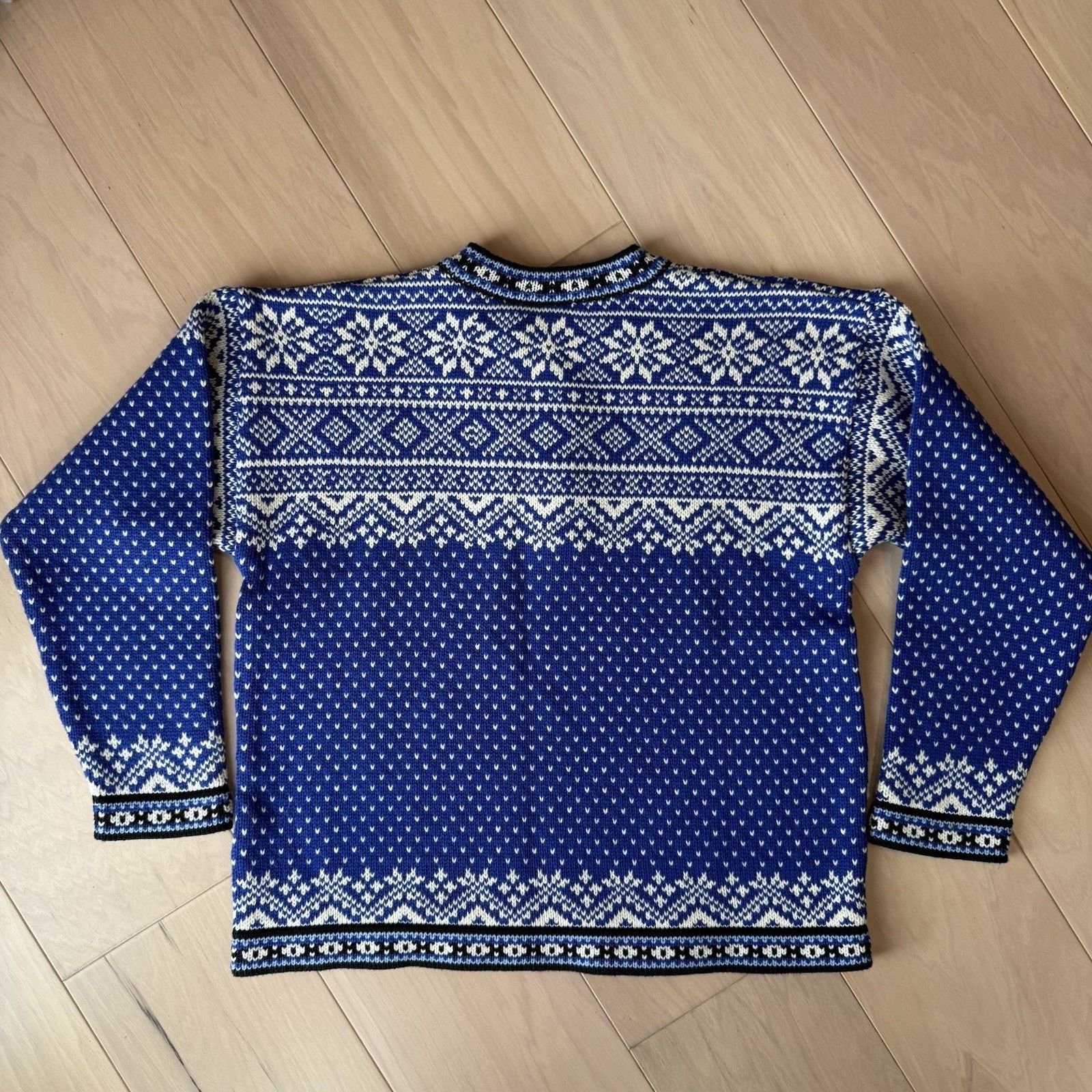 L.L. Bean Vintage LL Bean Nordic Sweater Women's Small Blue Cotton Size S / US 4 / IT 40 - 7 Thumbnail
