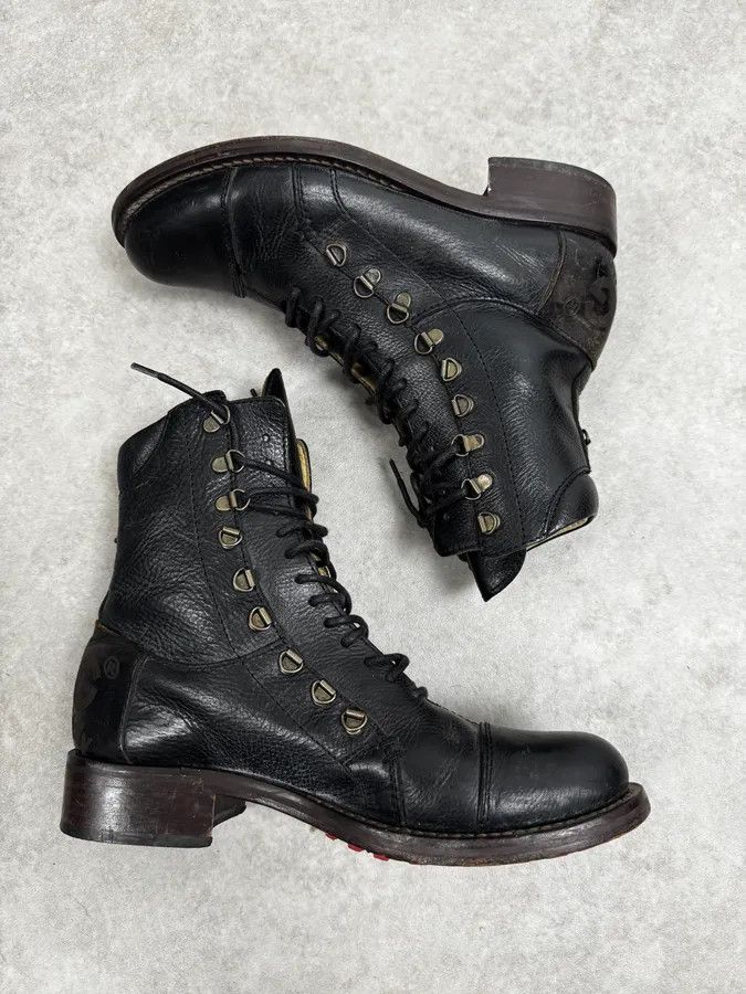Dolce & Gabbana AW2006 Dolce & Gabbana Black Combat Leather Boots Size US 10 / IT 40 - 2 Thumbnail
