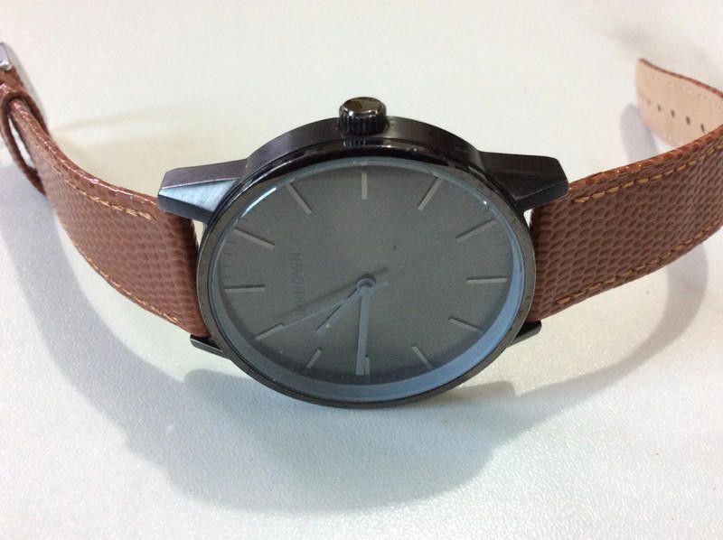 Designer Unknown black dial brown leather strap watch Size ONE SIZE - 1 Thumbnail