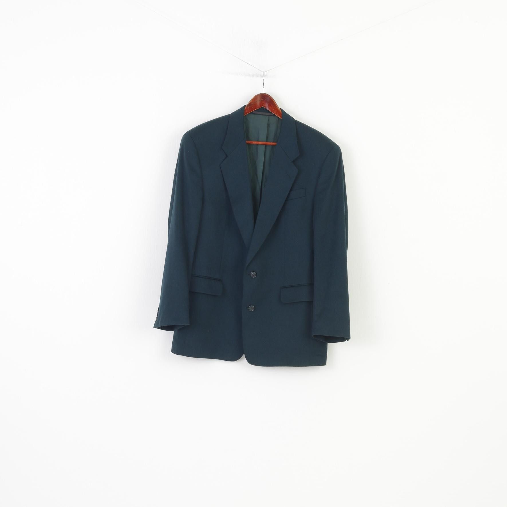 Vintage Creation Gross Men 42 Blazer Green 100% Cashmere 0508 Size 42R - 2 Thumbnail