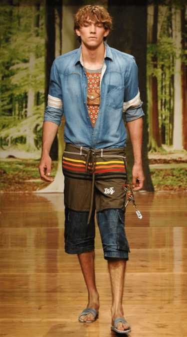 Dolce & Gabbana Dolce Gabbana SS06 Swimming Hybrid Denim Shorts Size US 31 - 2 Thumbnail