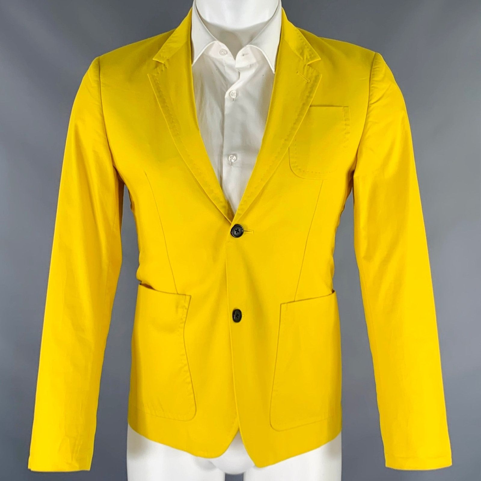 Marc by Marc Jacobs Size XS Yellow Cotton Single Breasted Sport Coat Size 34R - 1 Thumbnail