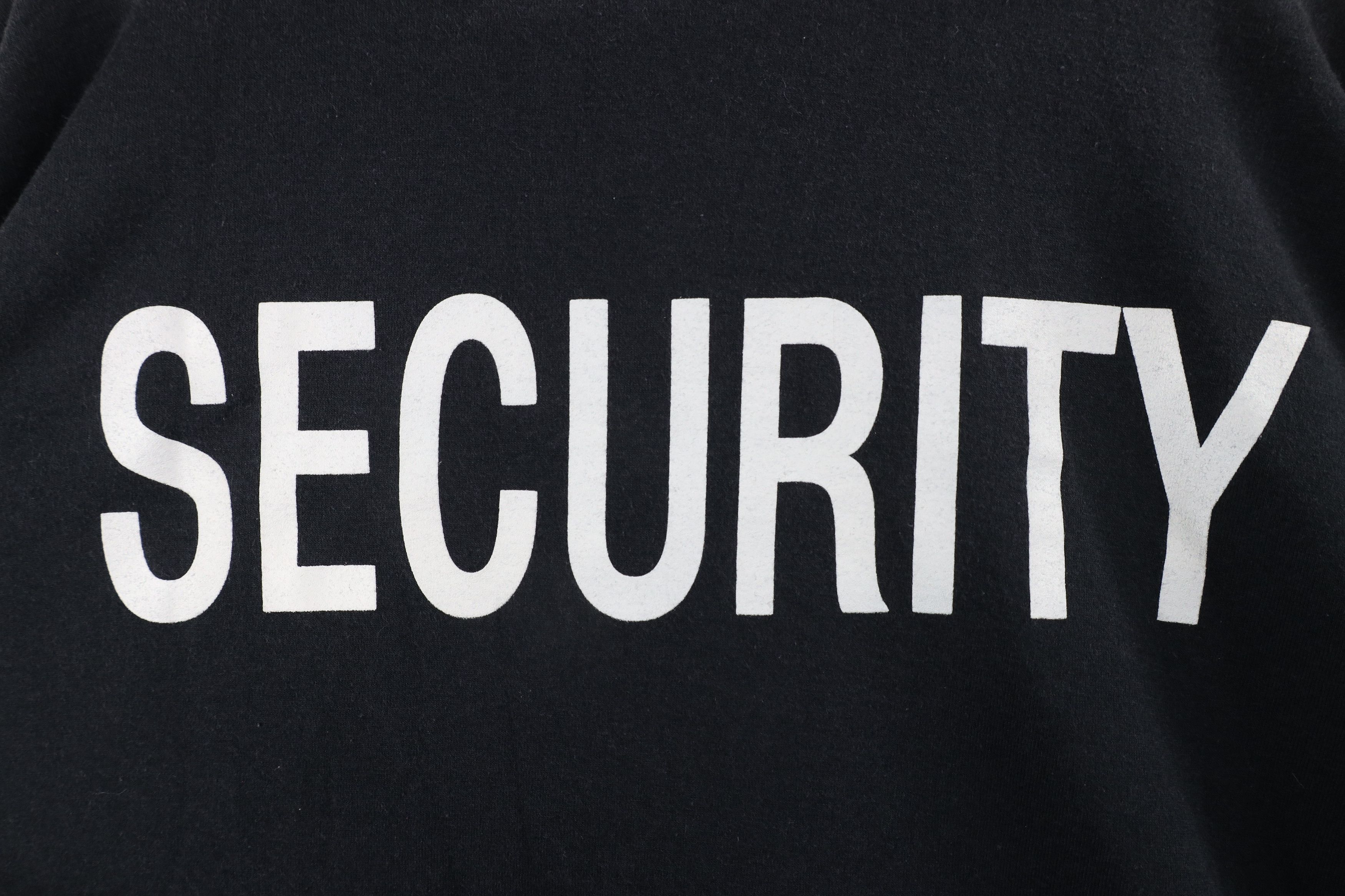 Vintage Vintage 90s Streetwear Spell Out Security T-Shirt Black USA Size US XXL / EU 58 / 5 - 8 Thumbnail