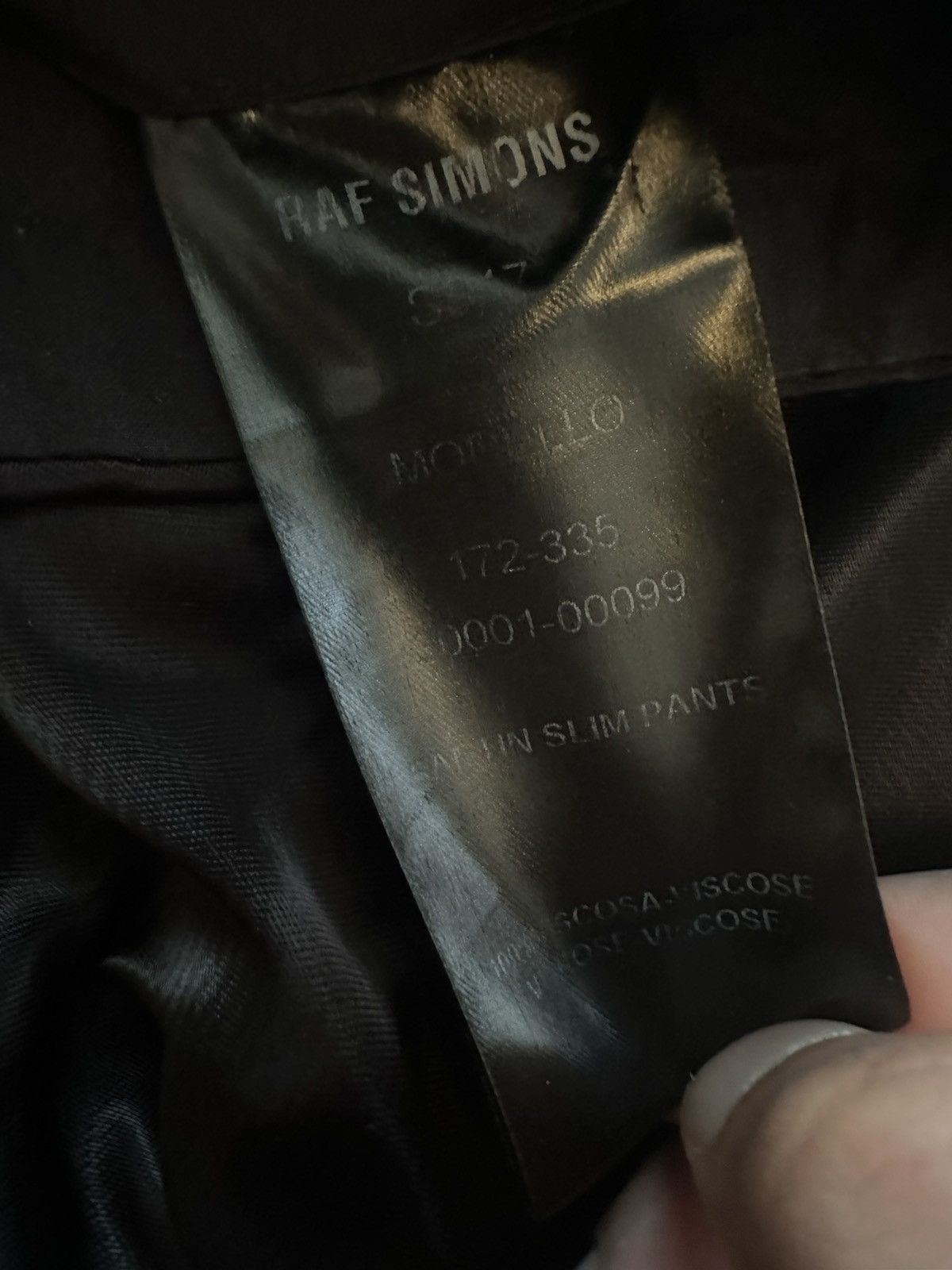 Raf Simons S/S 2017 Black Satin Slim Pants (MSRP $1,300) Size US 31 - 5 Thumbnail