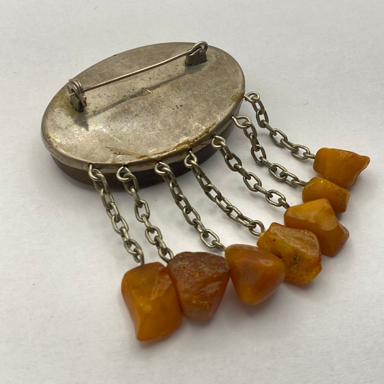 Vintage Vintage Soviet Baltic Amber Dangle Brooch USSR 21.8g Size ONE SIZE - 2 Thumbnail