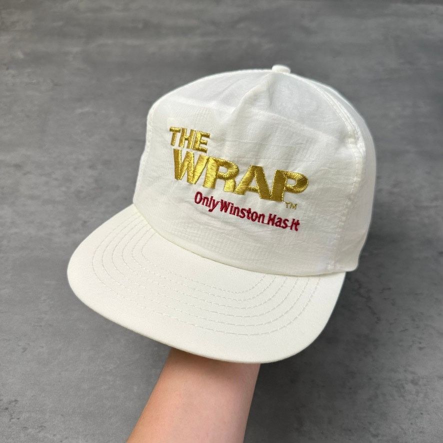 Vintage Vintage The Wrap Only Winston Has It Cigarette White Hat