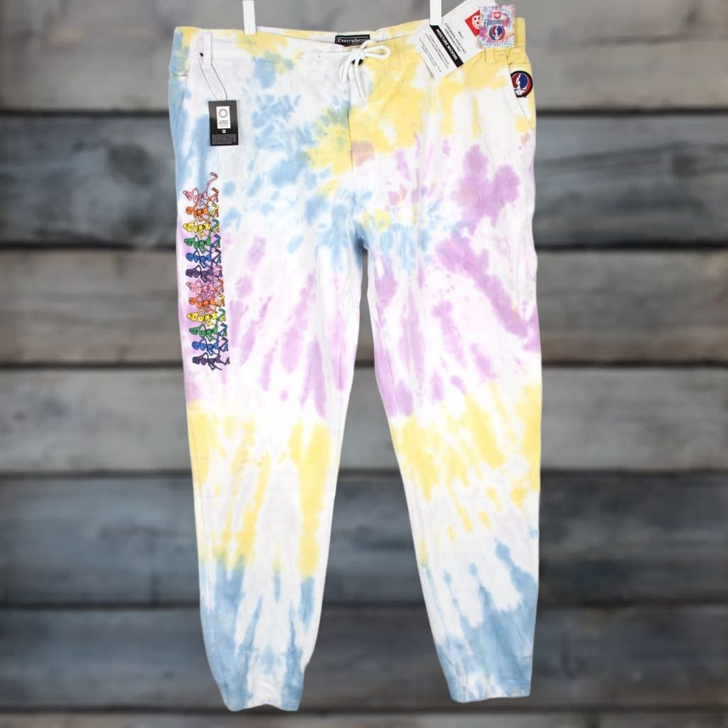 686 686 Men's Grateful Dead Everywhere Fleece Sweatpants Jogger 3XL Tie Dye Size US 39 - 1 Thumbnail