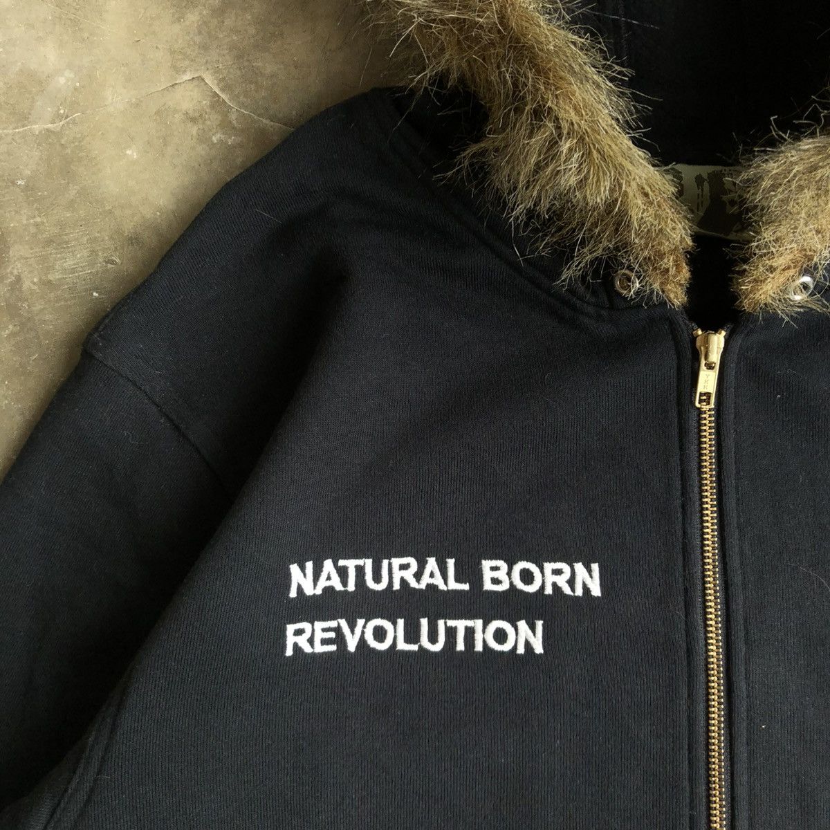 Japanese Brand 2000s Natural Born Stars Logo Fur Ziphoodie Black Lgb Size US XL / EU 56 / 4 - 5 Thumbnail