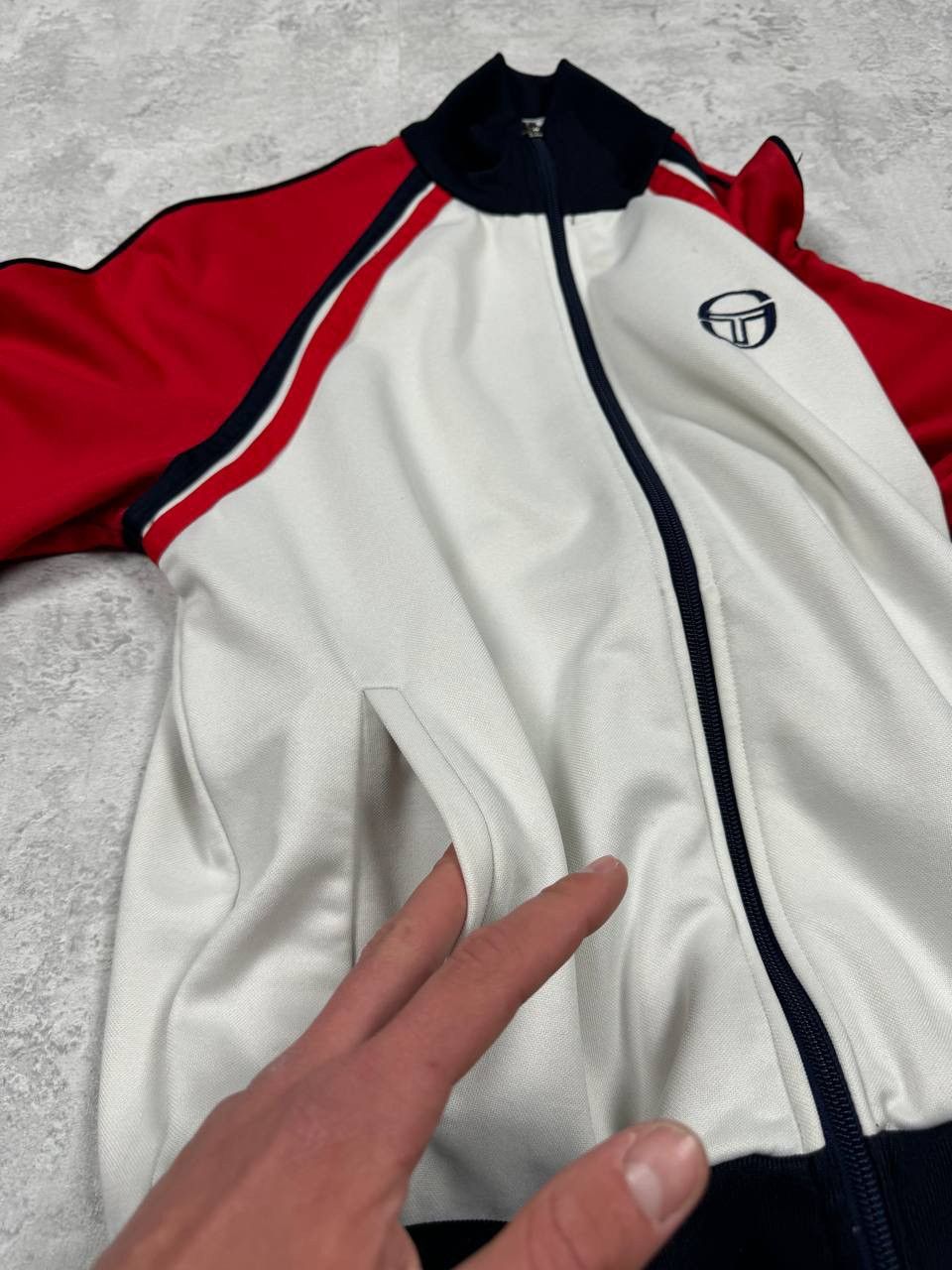 Sergio Tacchini RARE Vintage Sergio Tacchini White/Red Track Jacket Size US L / EU 52-54 / 3 - 7 Thumbnail
