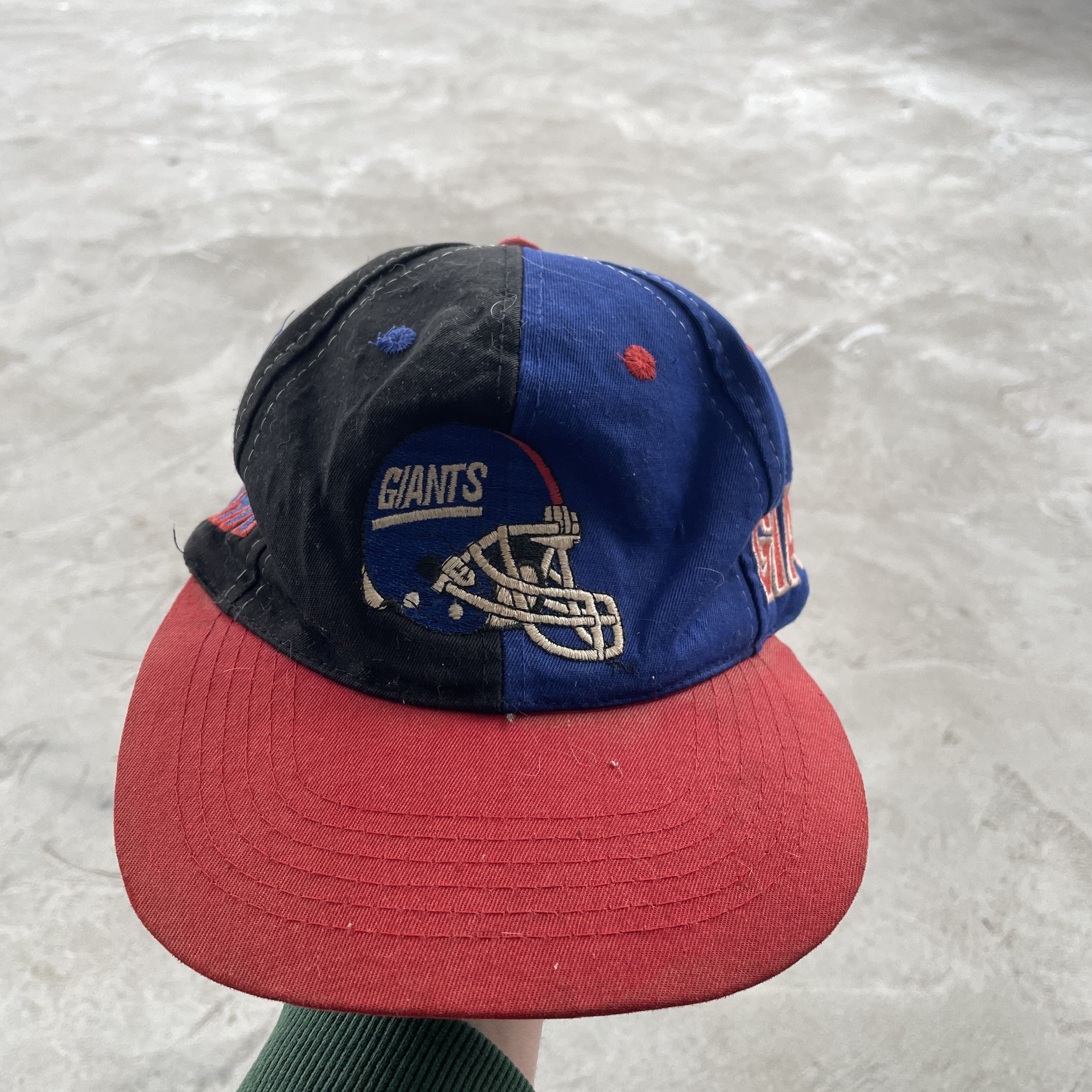 Vintage Vintage New York Giants Snapback Hat Helmet Two Tone NFL Size ONE SIZE - 4 Thumbnail